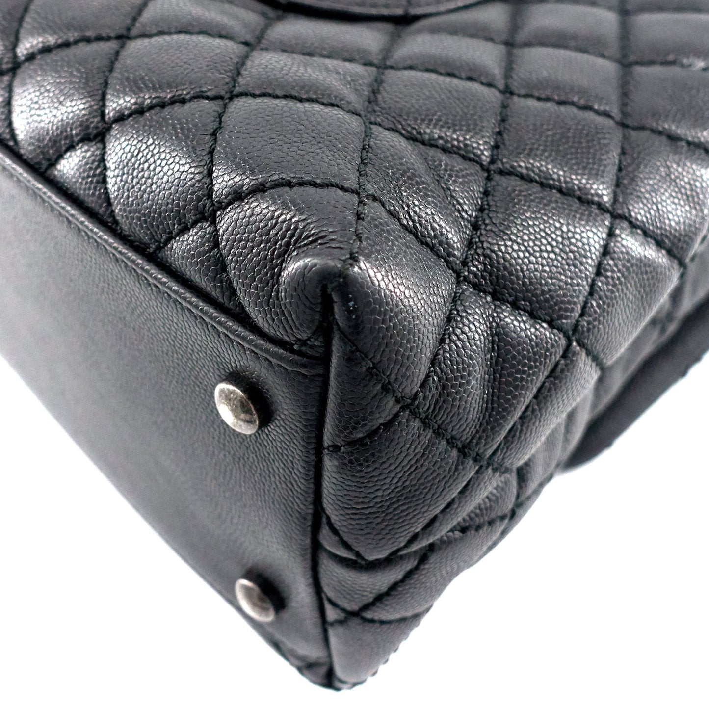Chanel Coco Top Handle Medium Caviar Leather Bag