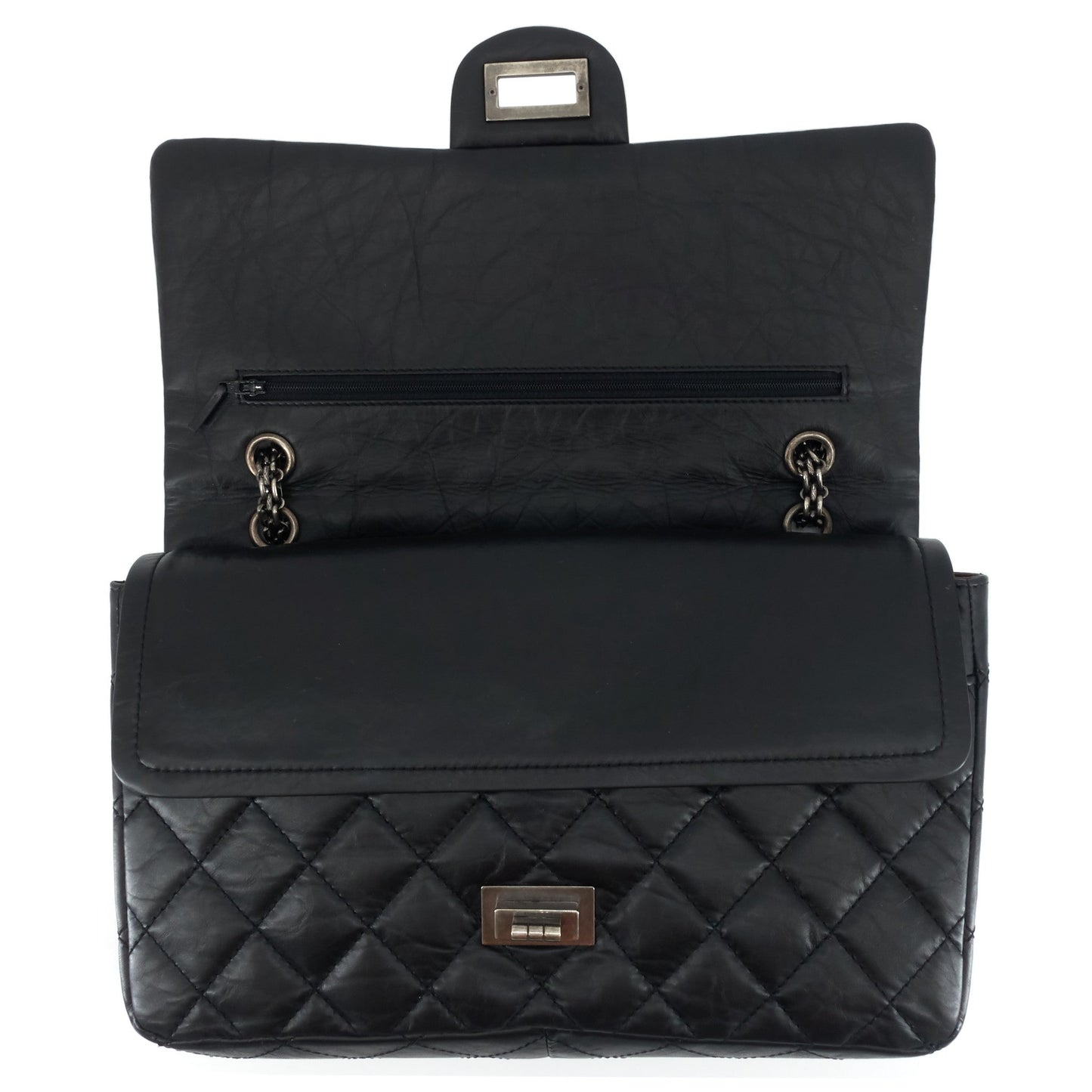 Chanel 2.55 Large Aged Leather Flap Bag