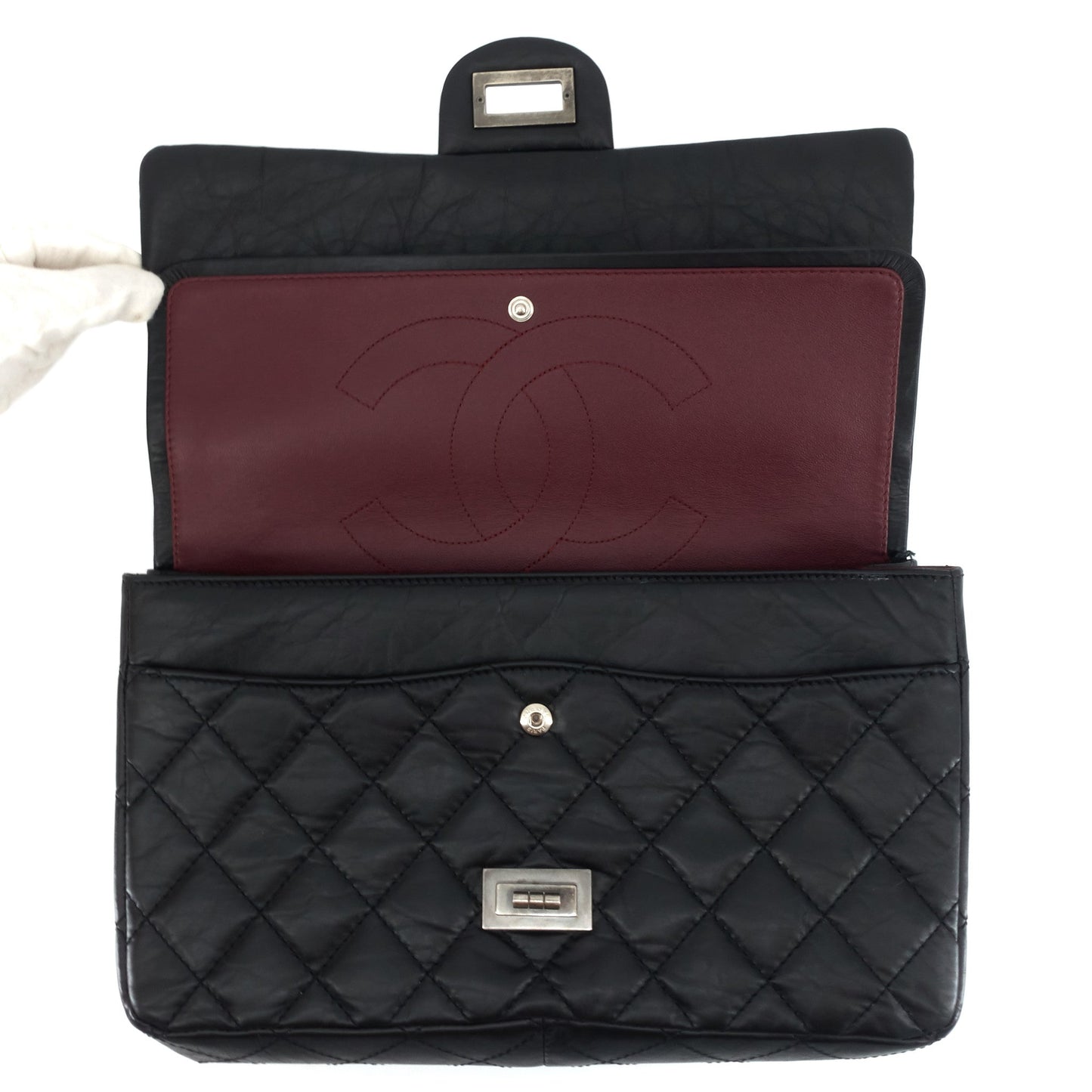 Chanel 2.55 Large Aged Leather Flap Bag