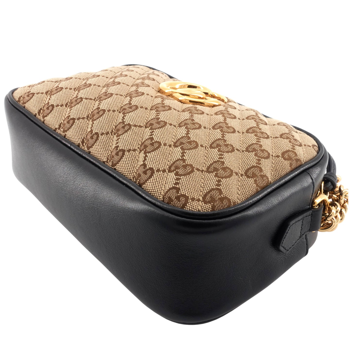 Gucci Marmont Small GG Canvas Chain Shoulder Bag