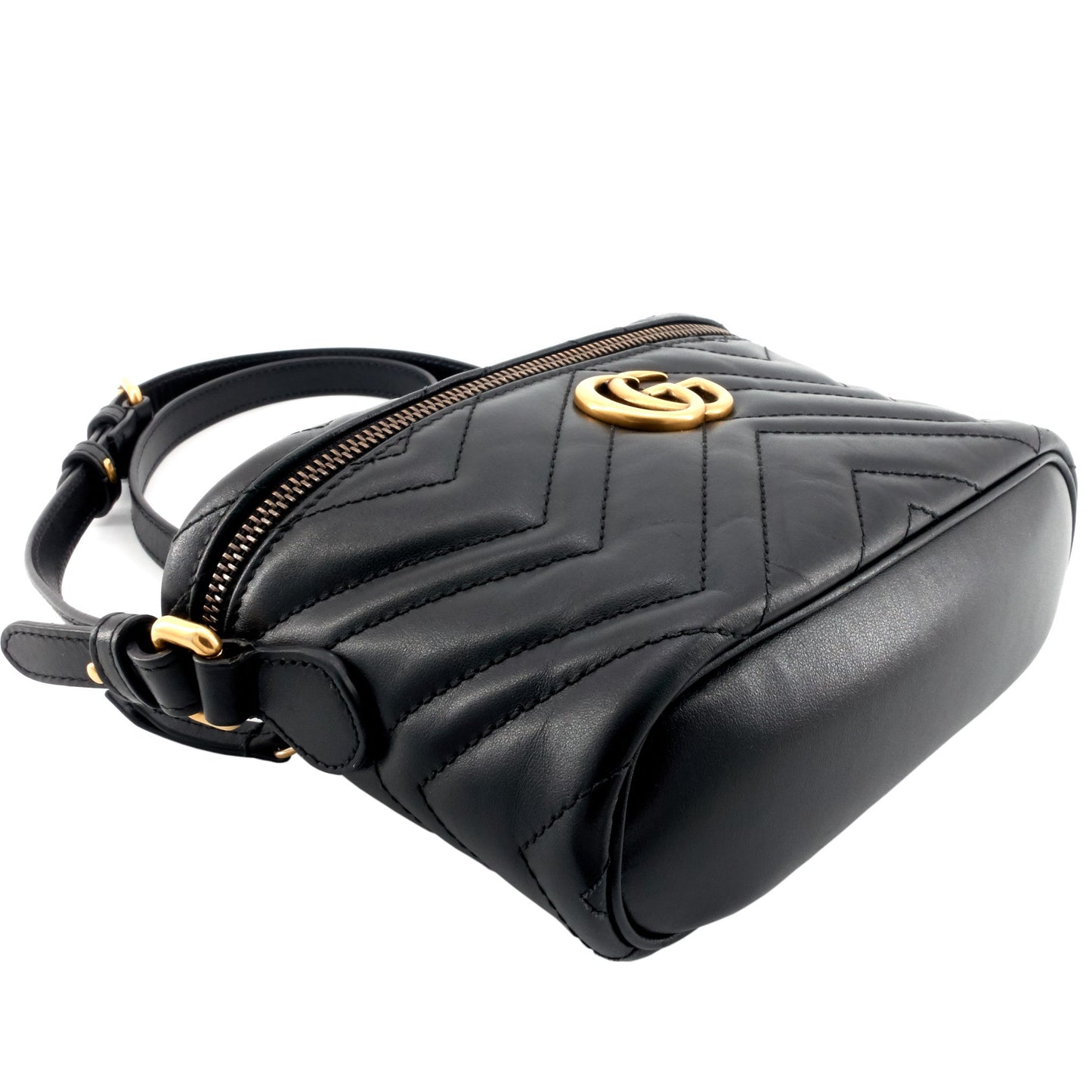 Gucci GG Marmont Mini Vanity Leather Crossbody Bag