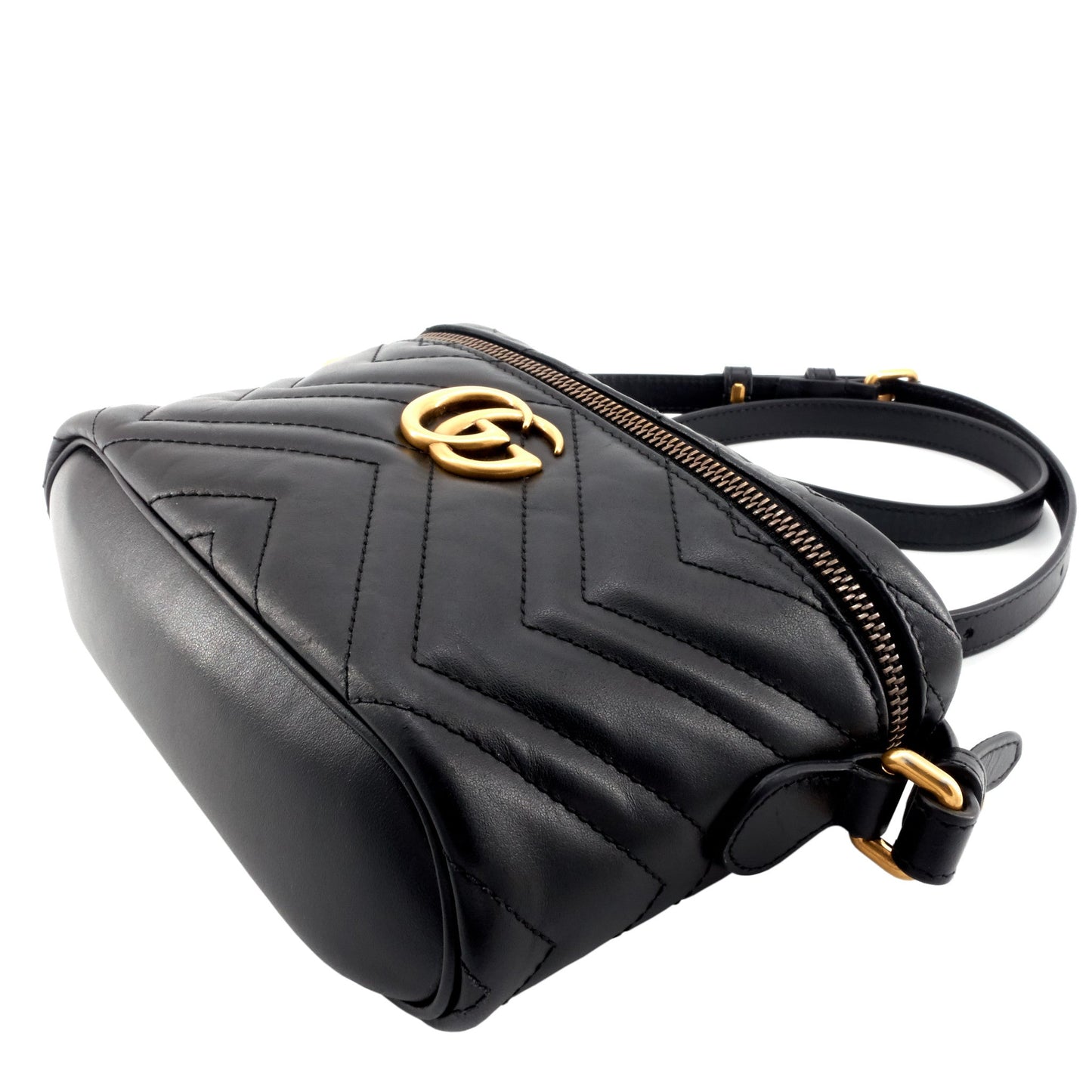 Gucci GG Marmont Mini Vanity Leather Crossbody Bag