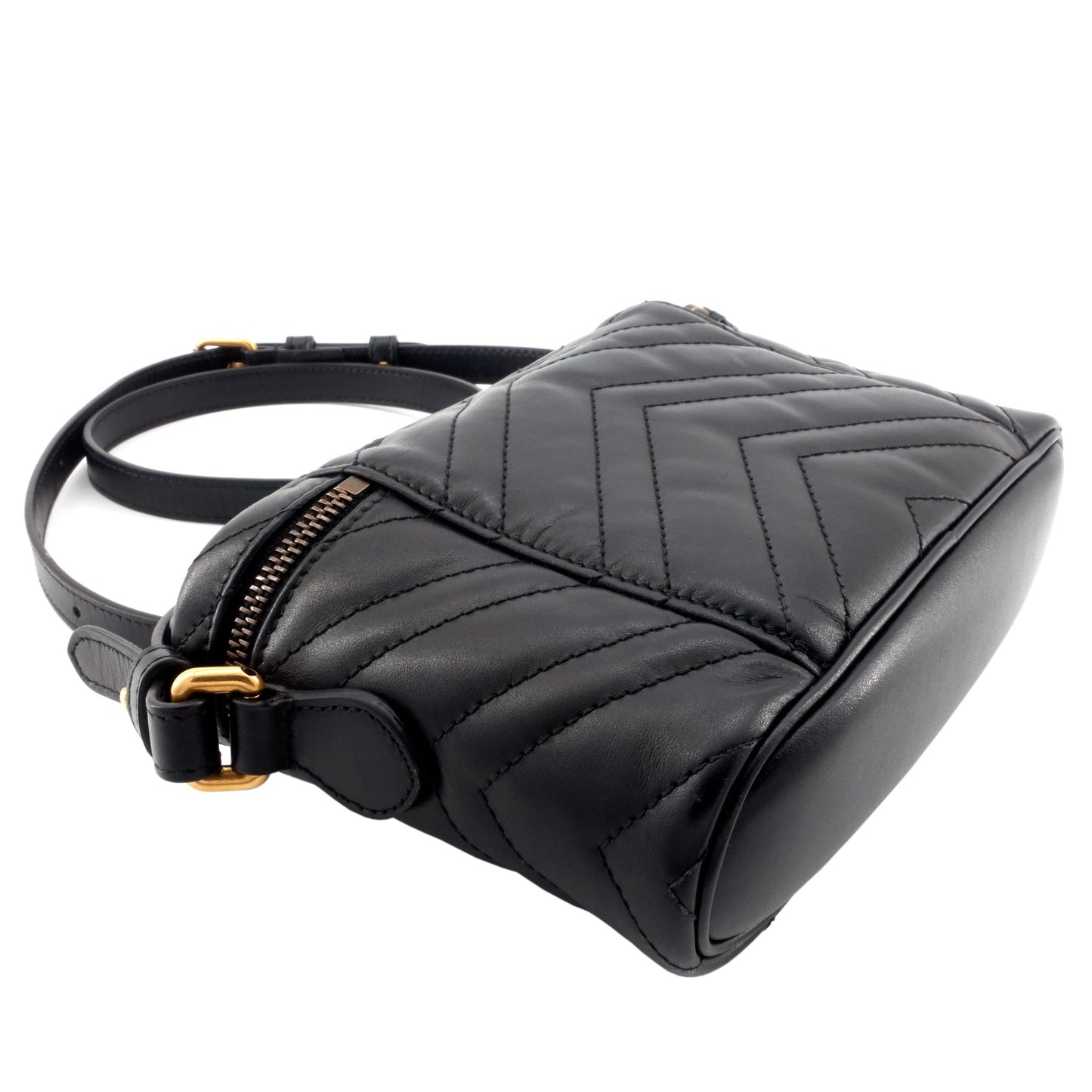 Gucci GG Marmont Mini Vanity Leather Crossbody Bag