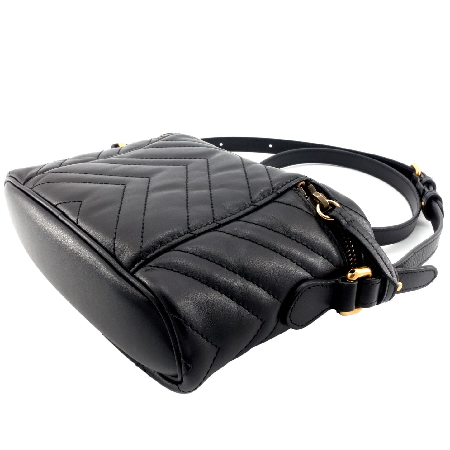 Gucci GG Marmont Mini Vanity Leather Crossbody Bag