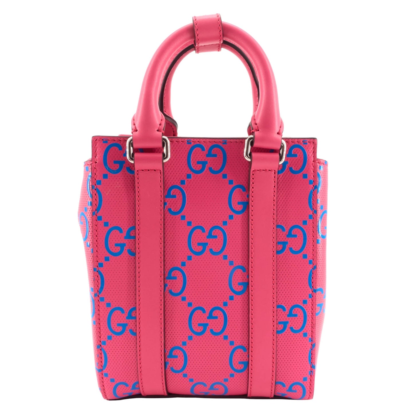Gucci GG Tennis Perforated Calfskin Mini Tote Bag