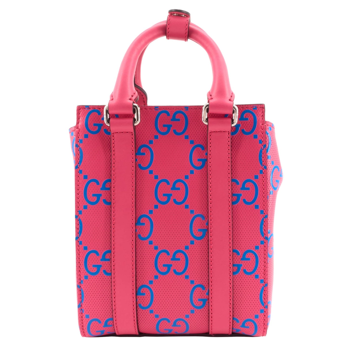 Gucci GG Tennis Perforated Calfskin Mini Tote Bag