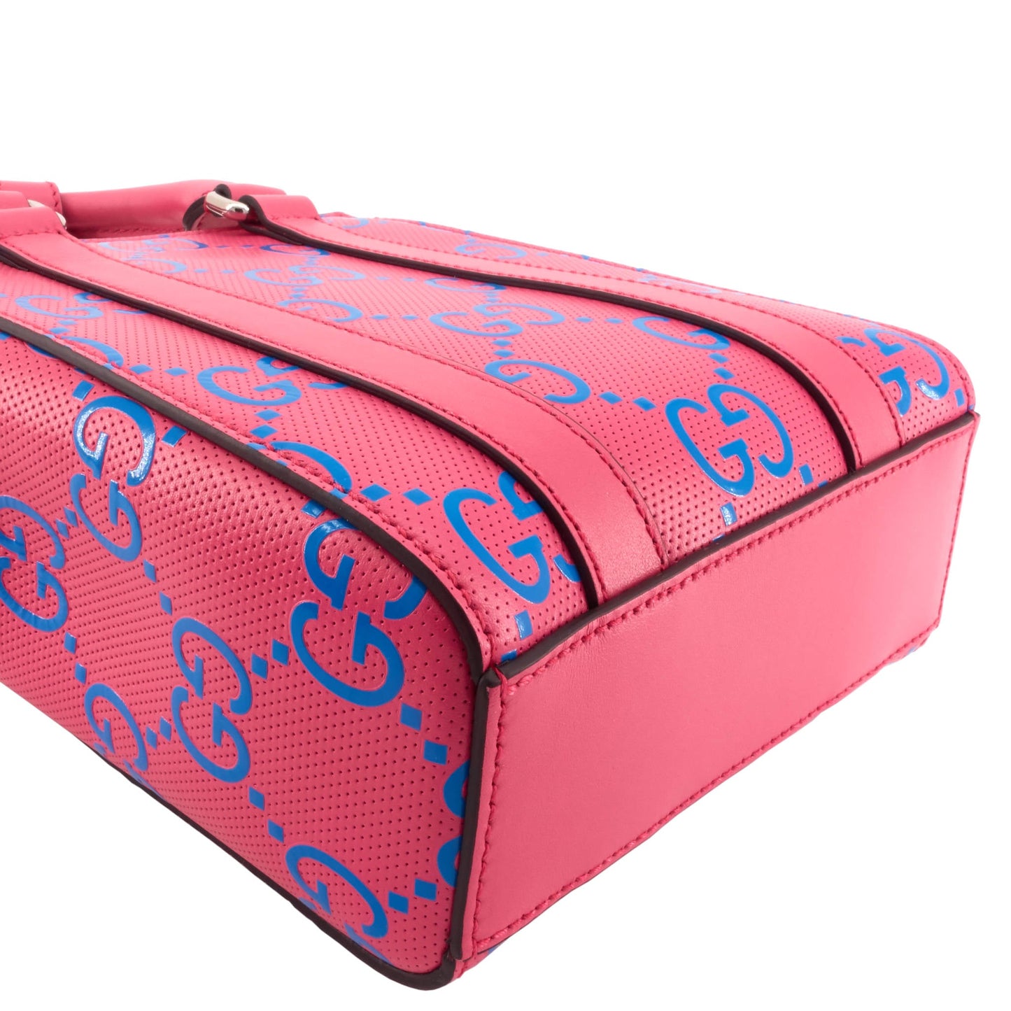 Gucci GG Tennis Perforated Calfskin Mini Tote Bag