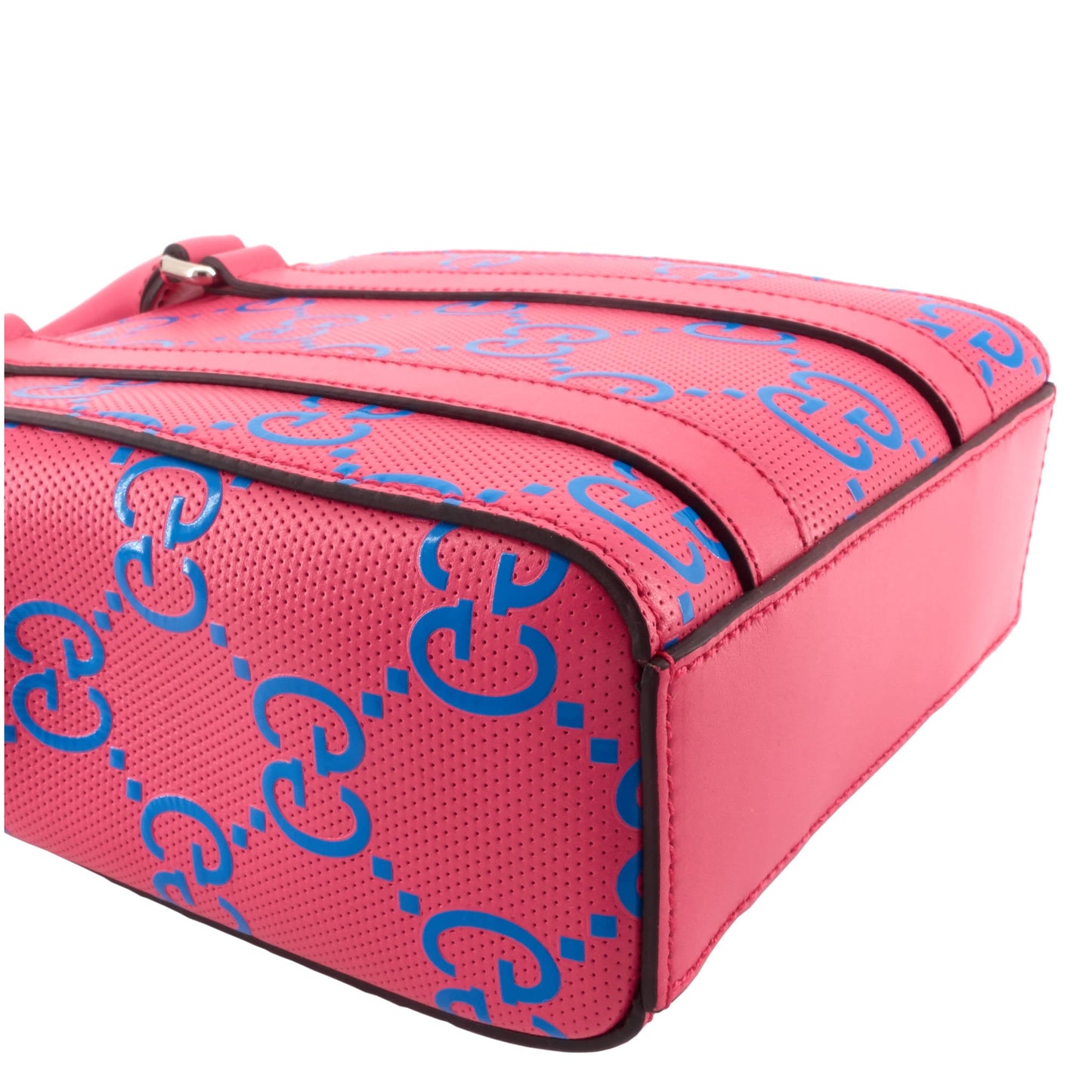 Gucci GG Tennis Perforated Calfskin Mini Tote Bag