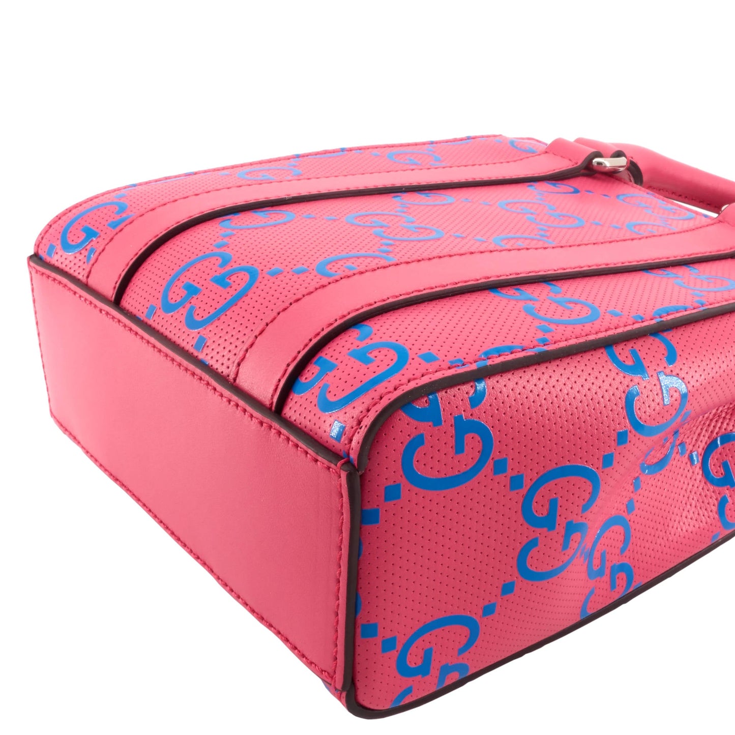 Gucci GG Tennis Perforated Calfskin Mini Tote Bag