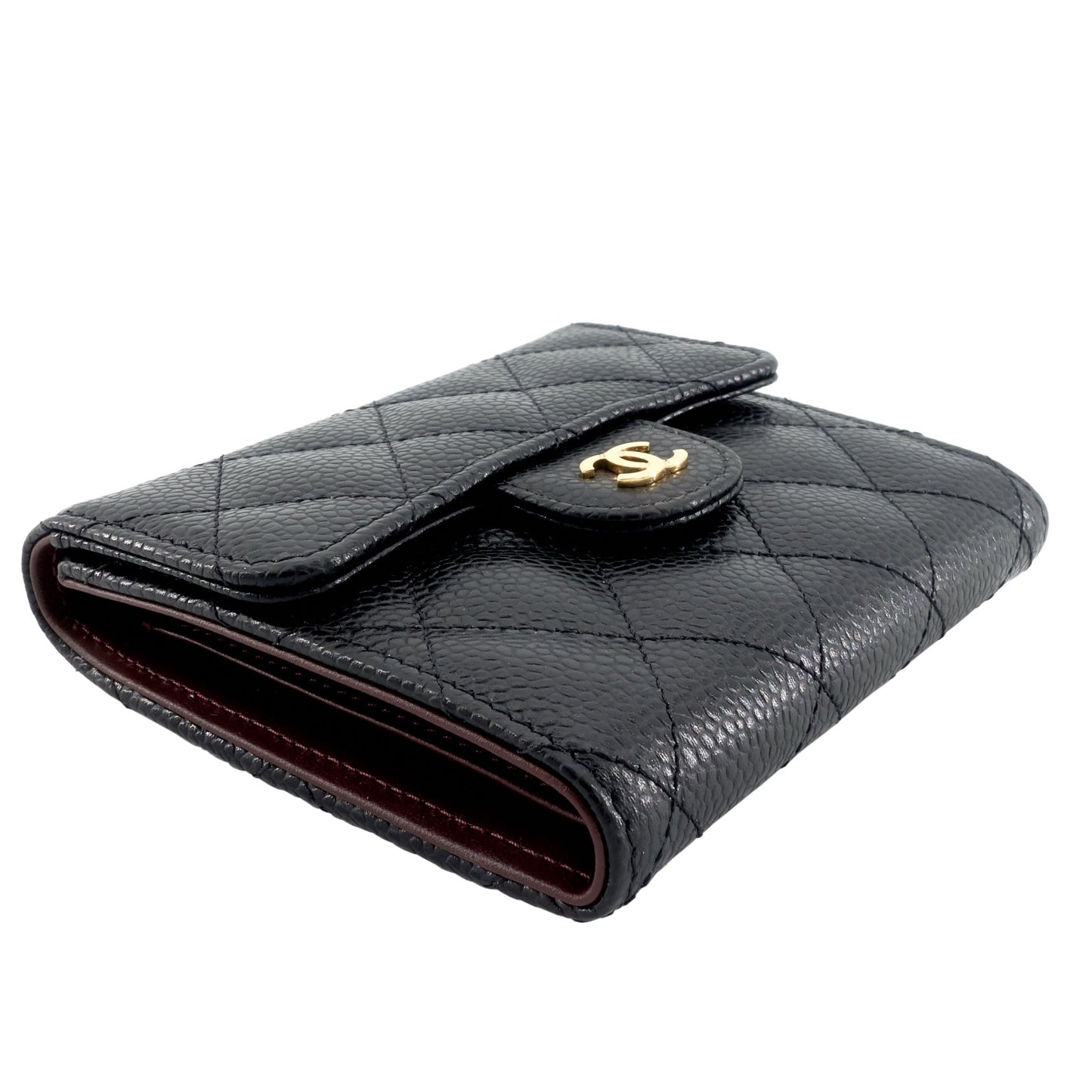Chanel Trifold Caviar Leather Wallet