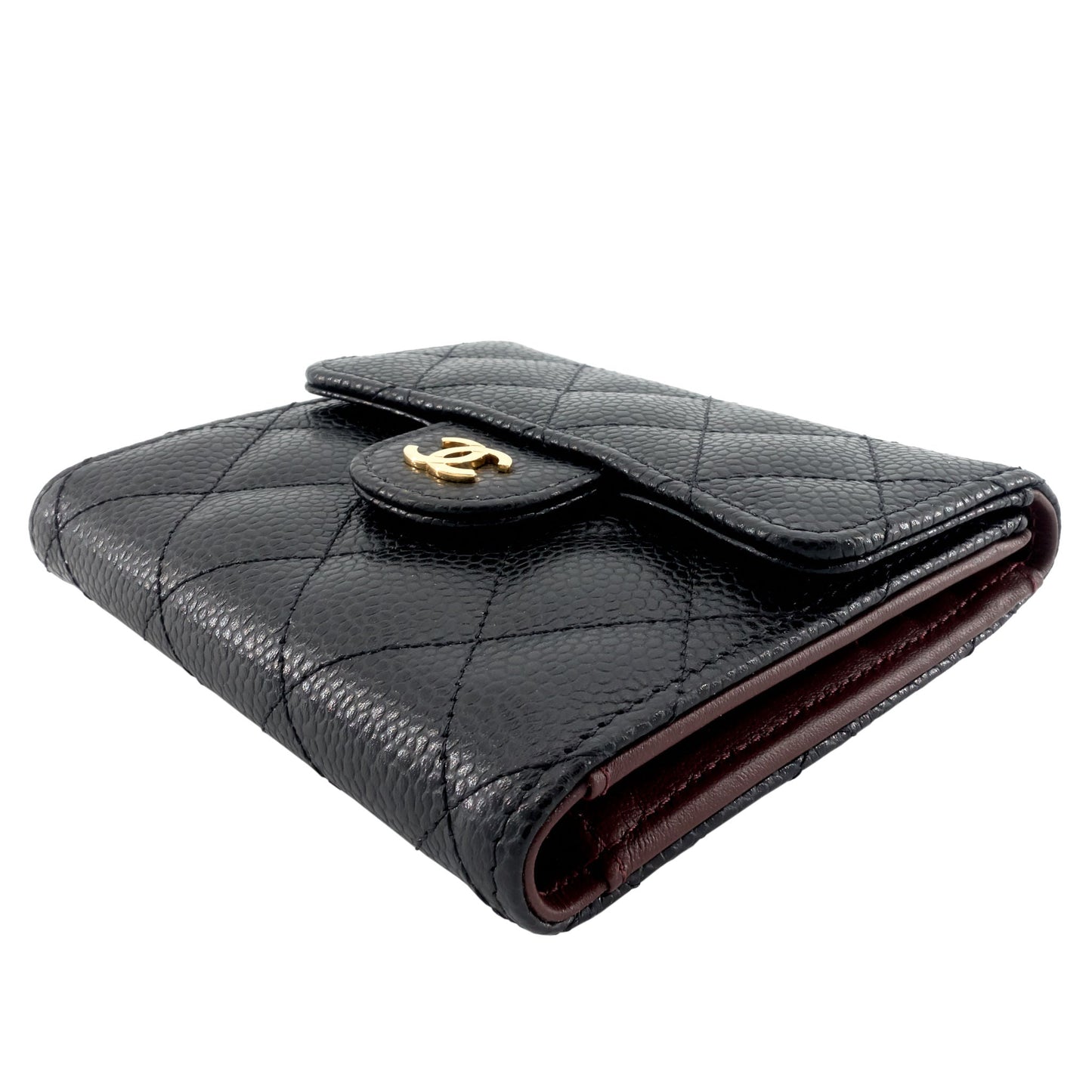 Chanel Trifold Caviar Leather Wallet