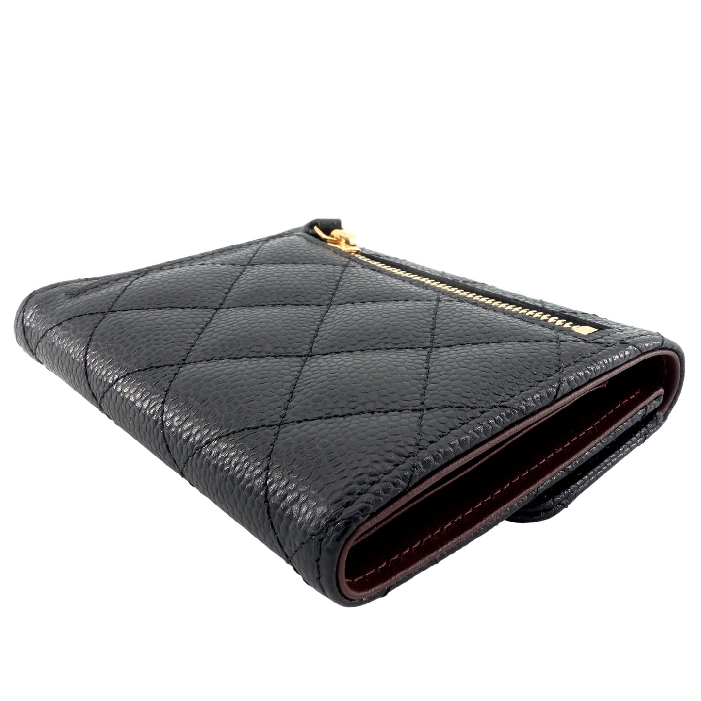Chanel Trifold Caviar Leather Wallet