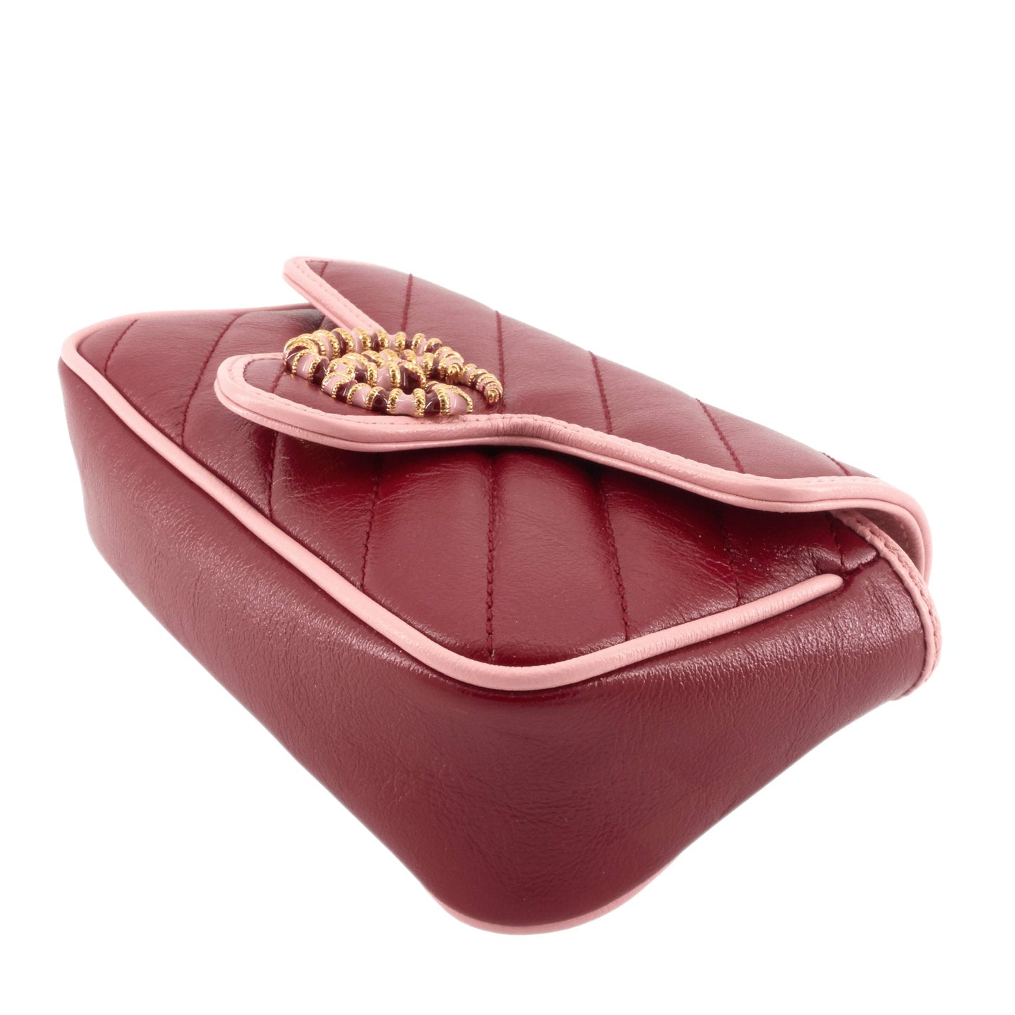 Gucci Azalea Enameled Torchon GG Marmont Wallet