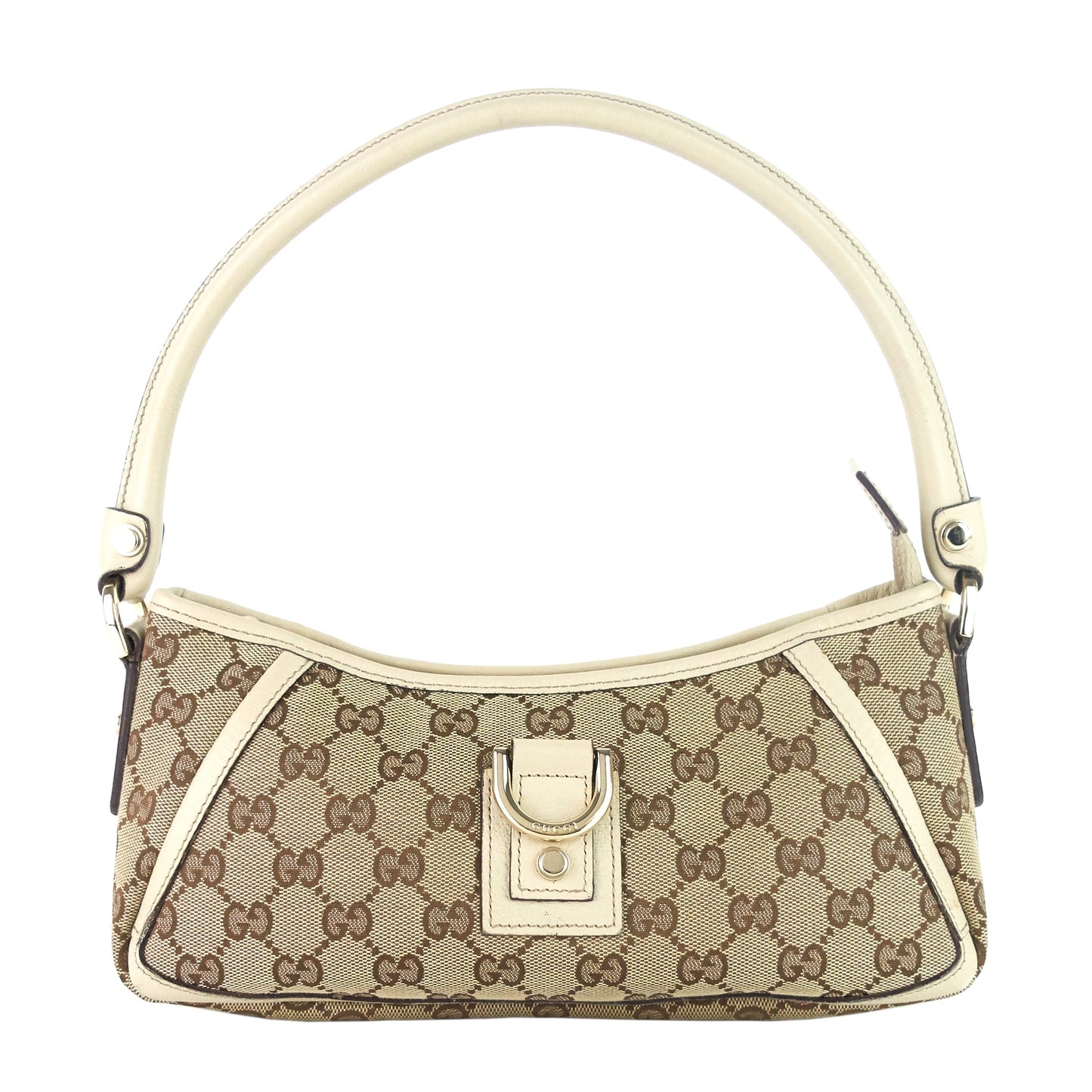 Gucci Abbey D-Ring Monogram Canvas Pochette Bag