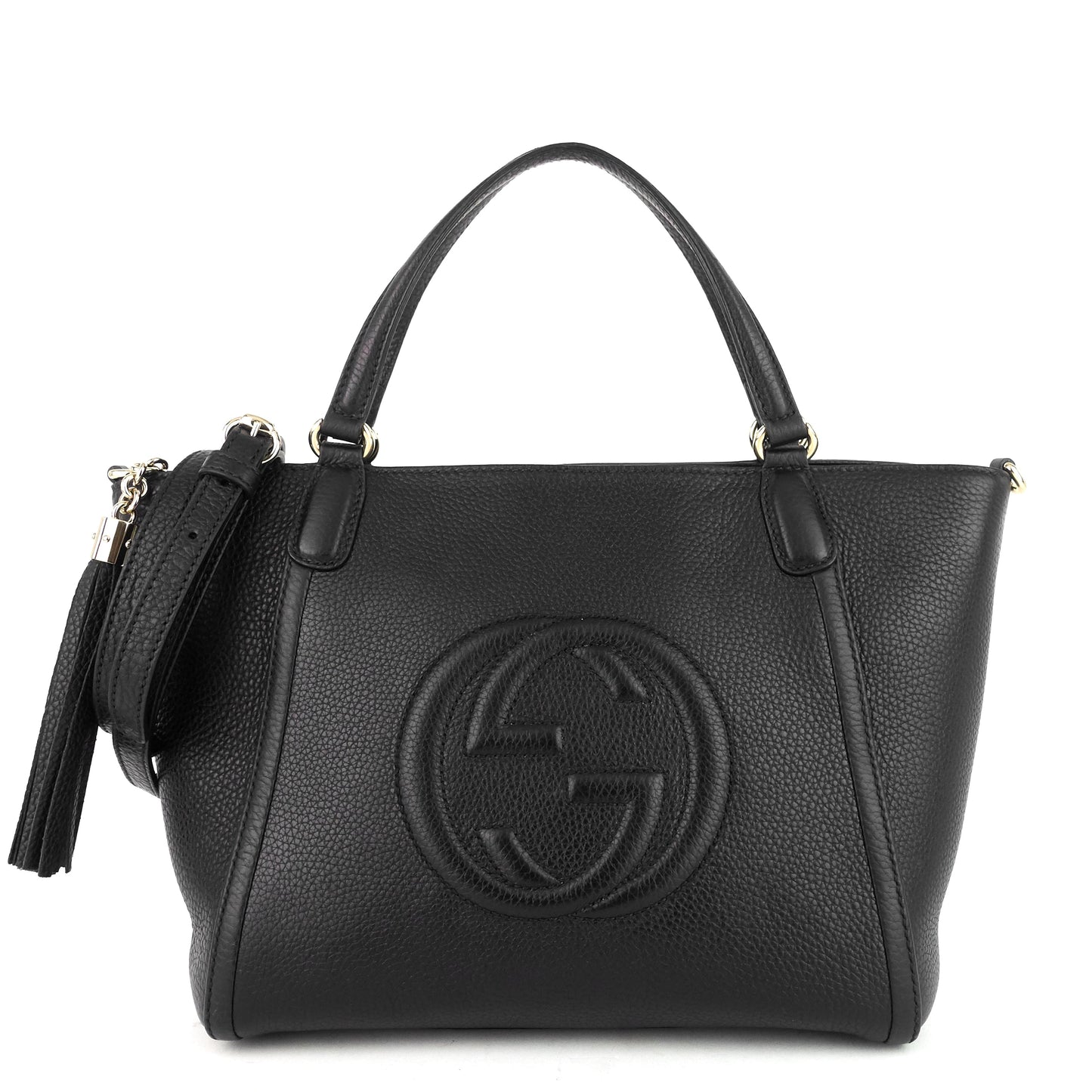Gucci Soho Pebbled Leather Small Top Handle Tote Bag