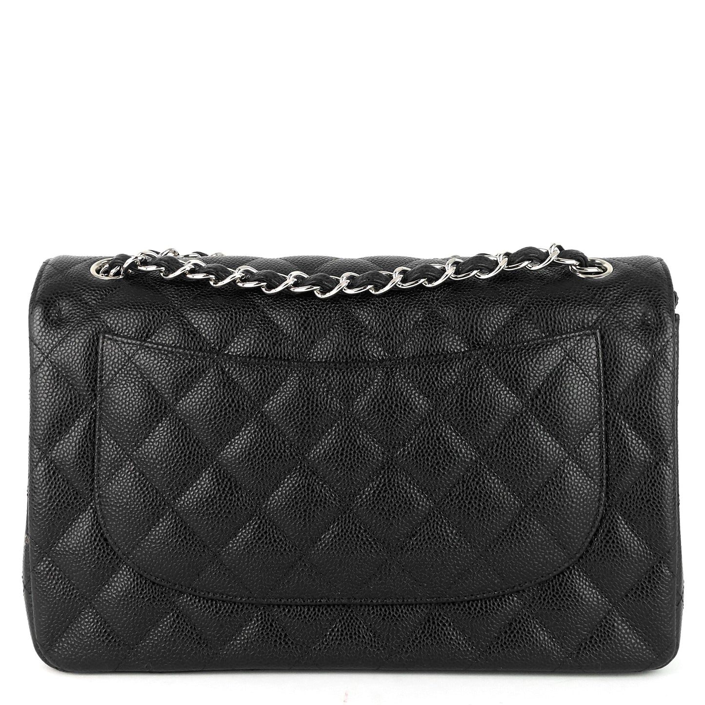 Chanel Double Flap Quilted Caviar Leather Bag