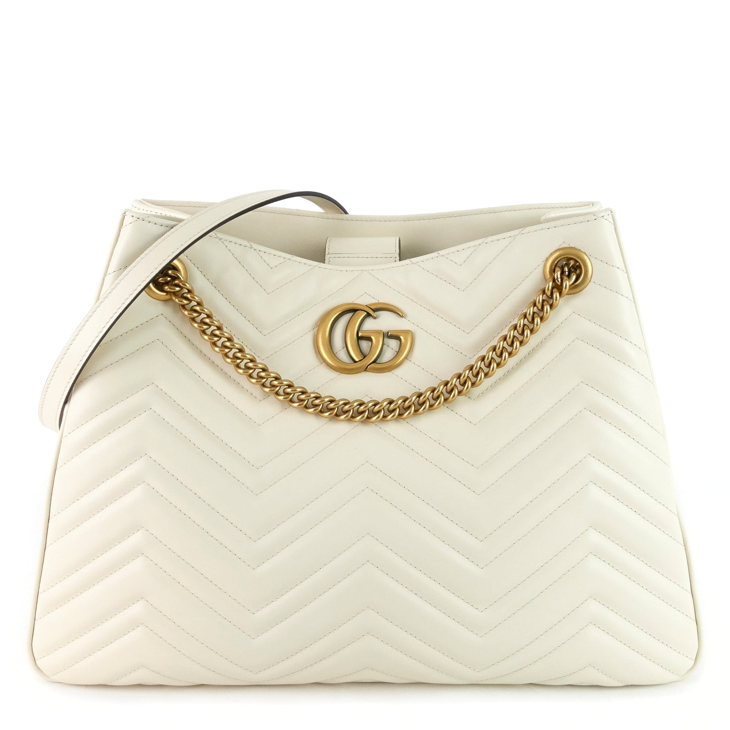 Gucci Marmont Medium Matelass� Calf Leather Chain Shoulder Bag