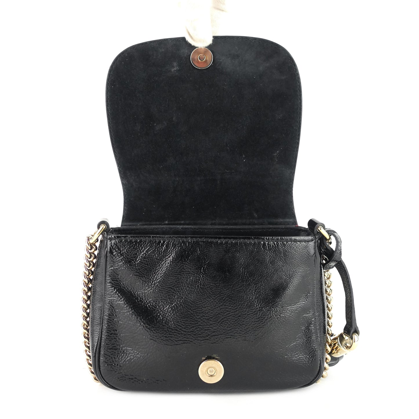 Gucci Soho Patent Leather Chain Crossbody Bag