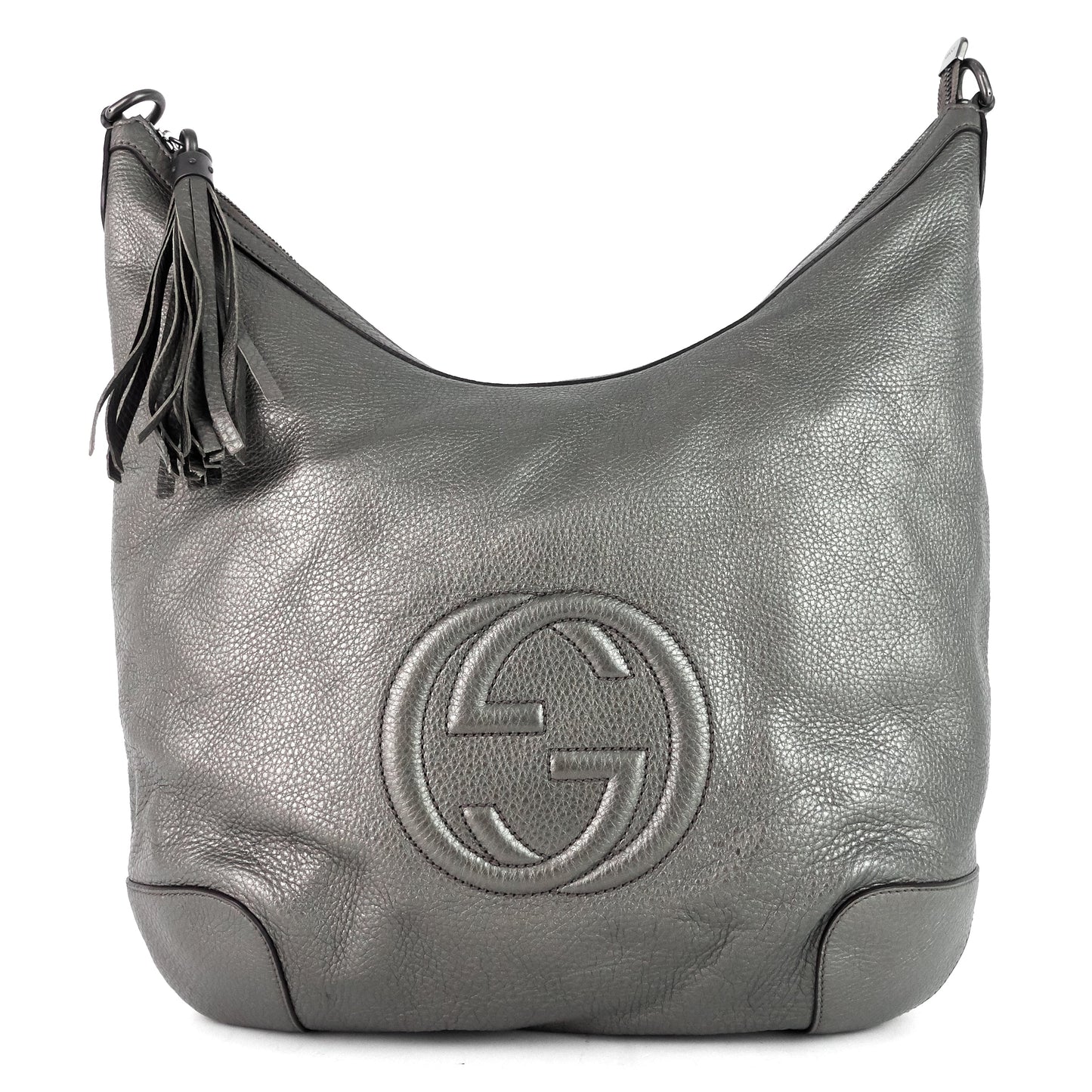 Gucci Soho Chain Pebbled Calf Leather Hobo Bag