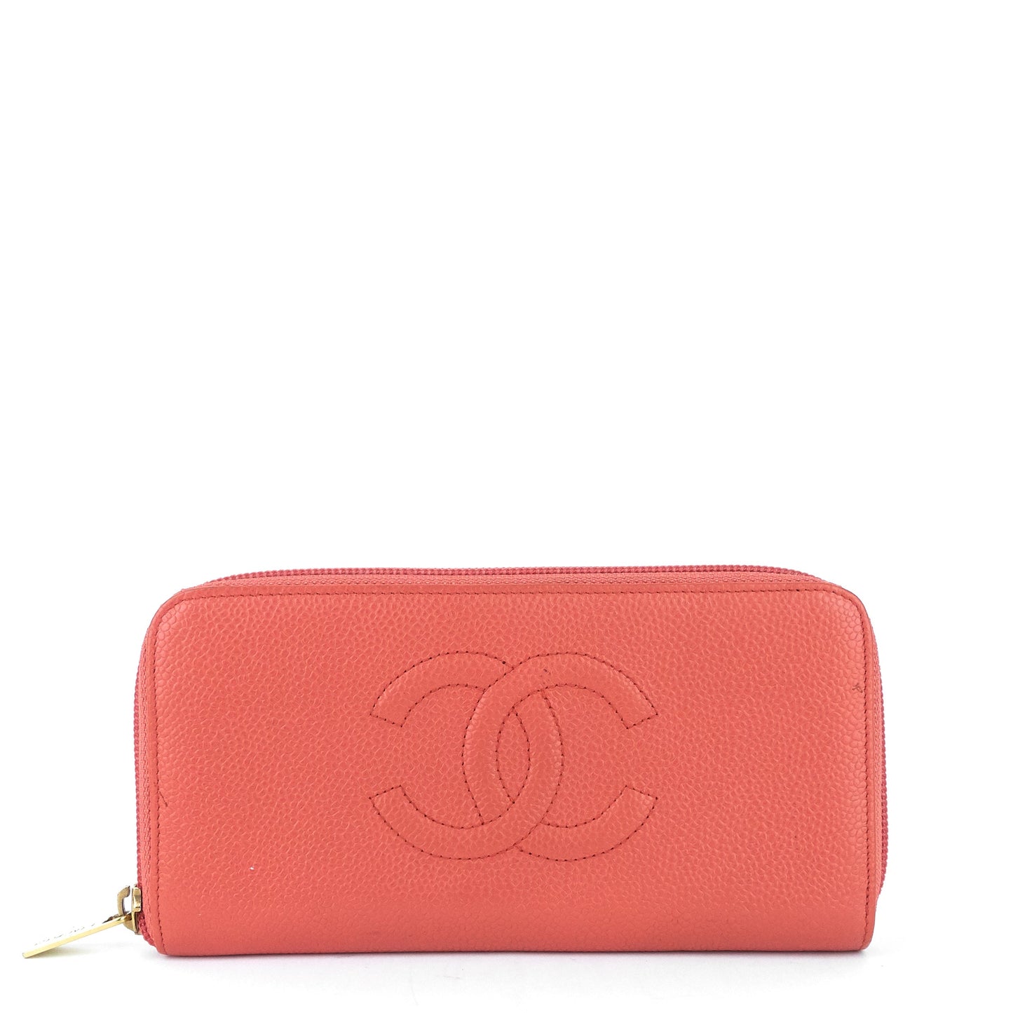 Chanel CC Timeless Caviar Zip Around Wallet