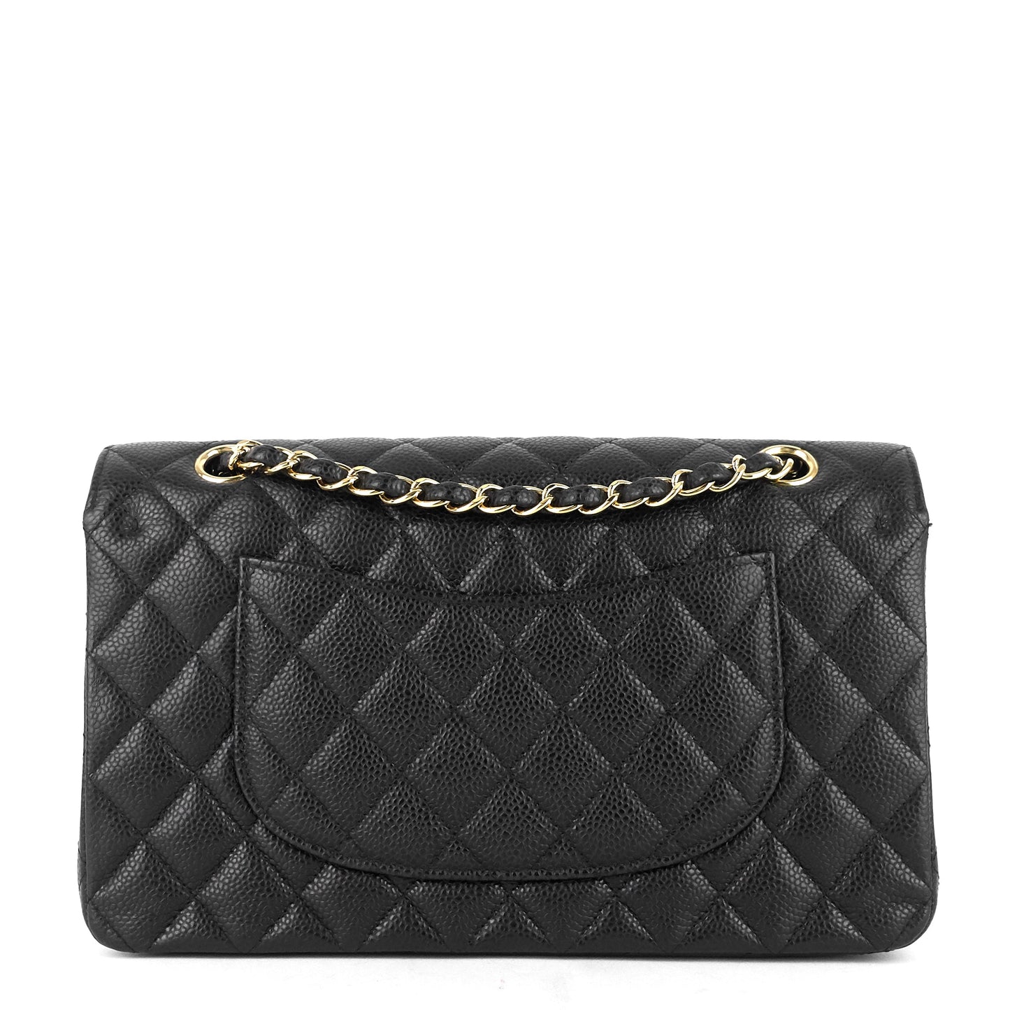 Chanel Double Flap Quilted Caviar Leather Bag