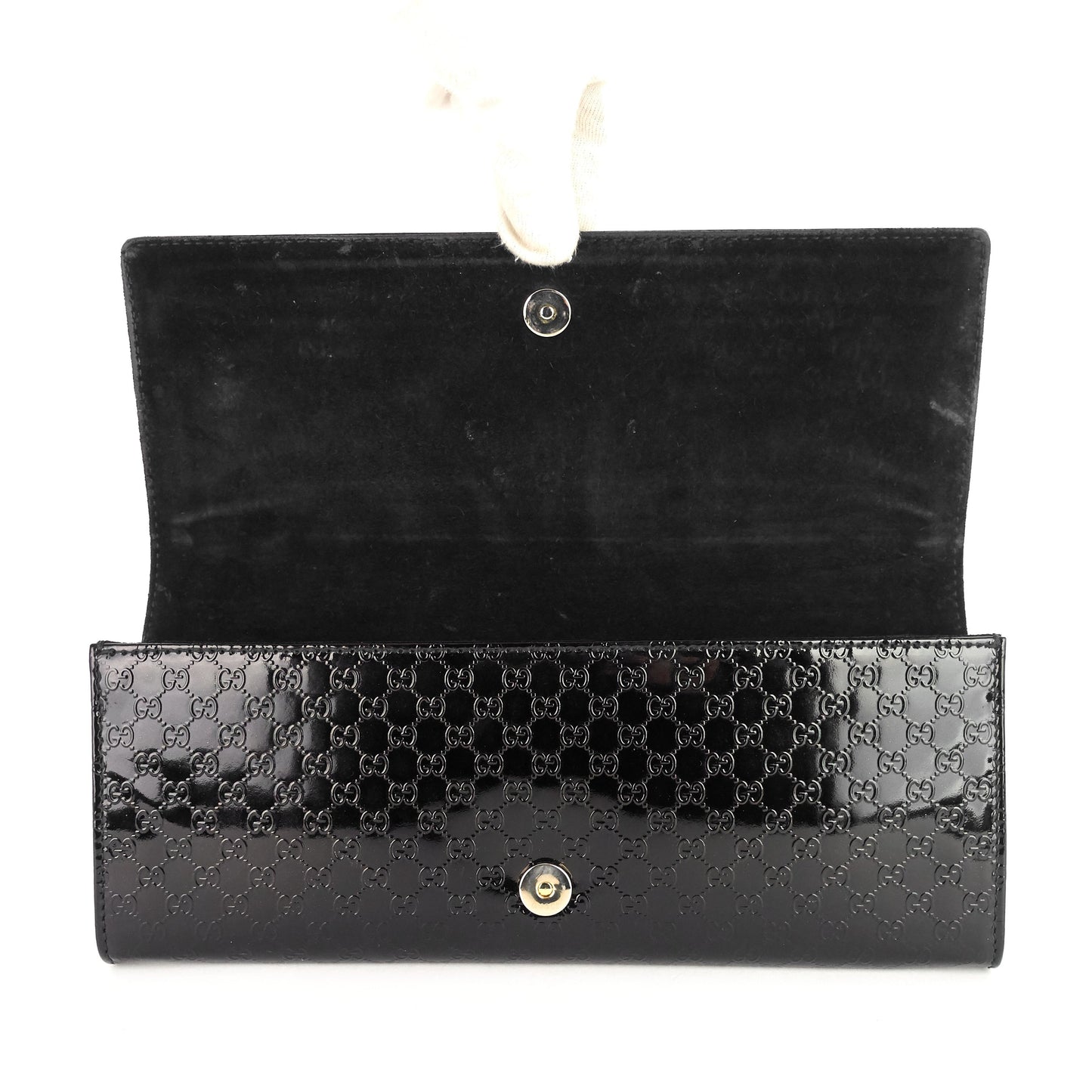 Gucci Micro-Guccissima Patent Leather Broadway Clutch Bag