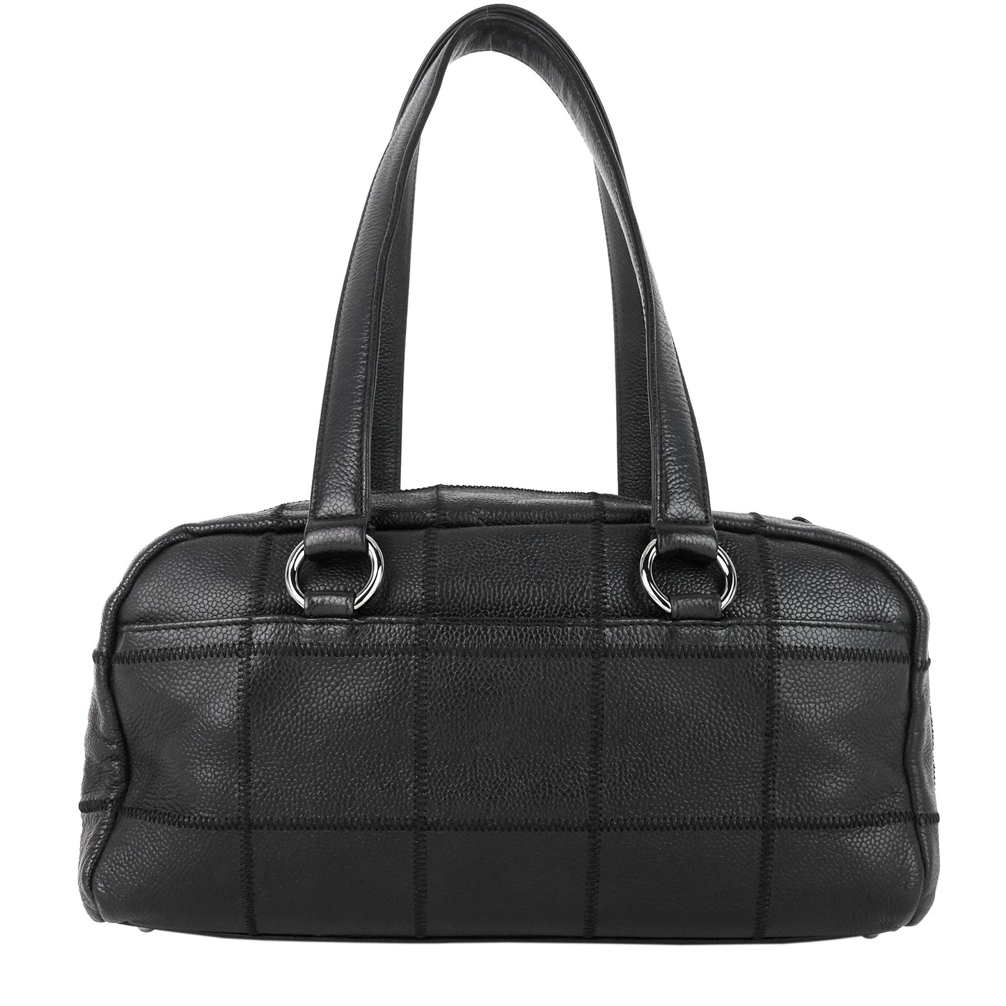 Chanel Choco Bar Quilted Caviar Shoulder Bag