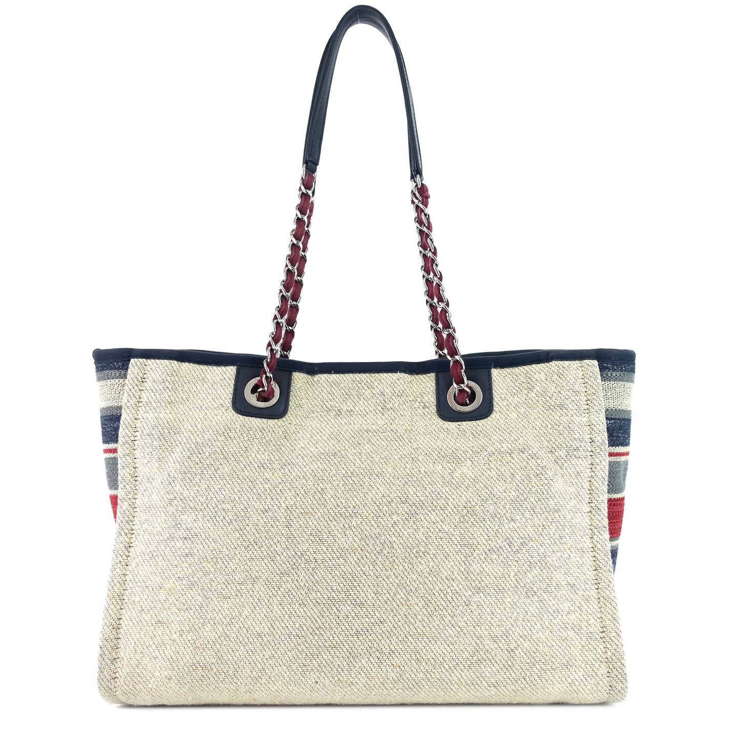 Chanel Deauville Small Canvas Shopping Tote Bag
