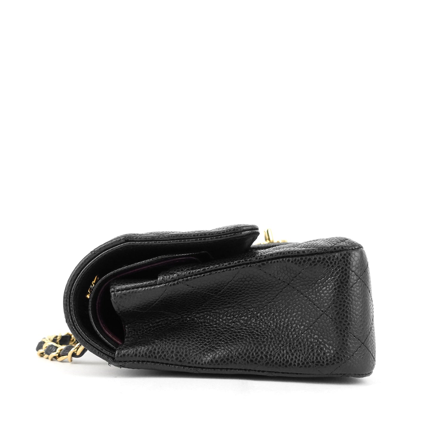 Chanel Double Flap Quilted Caviar Leather Bag