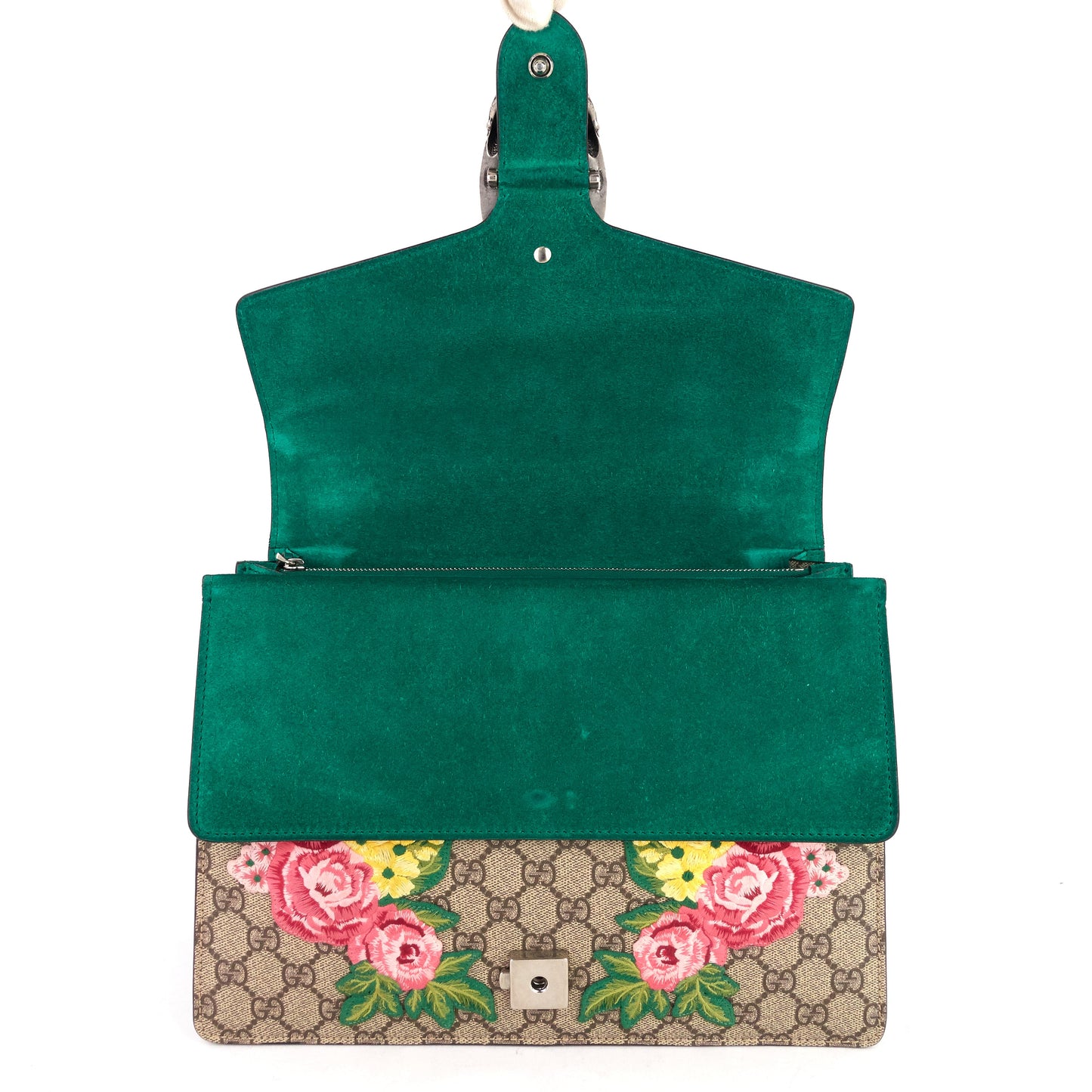 Gucci Dionysus Medium Suede and Embroidered Supreme Canvas Bag