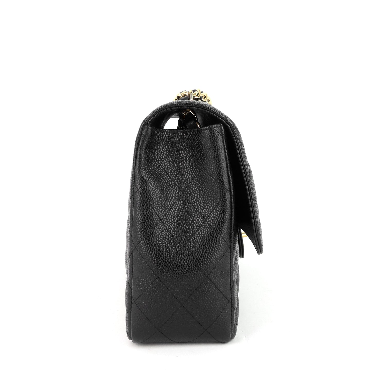 Chanel Classic Single Flap Jumbo Caviar Leather Bag