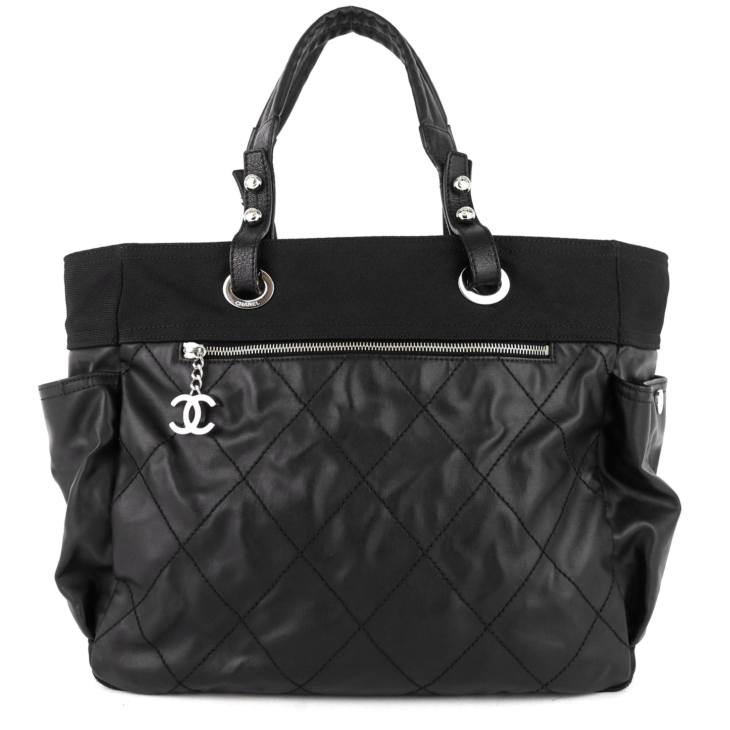 Chanel Paris Biarritz Coated Canvas CC Tote Bag