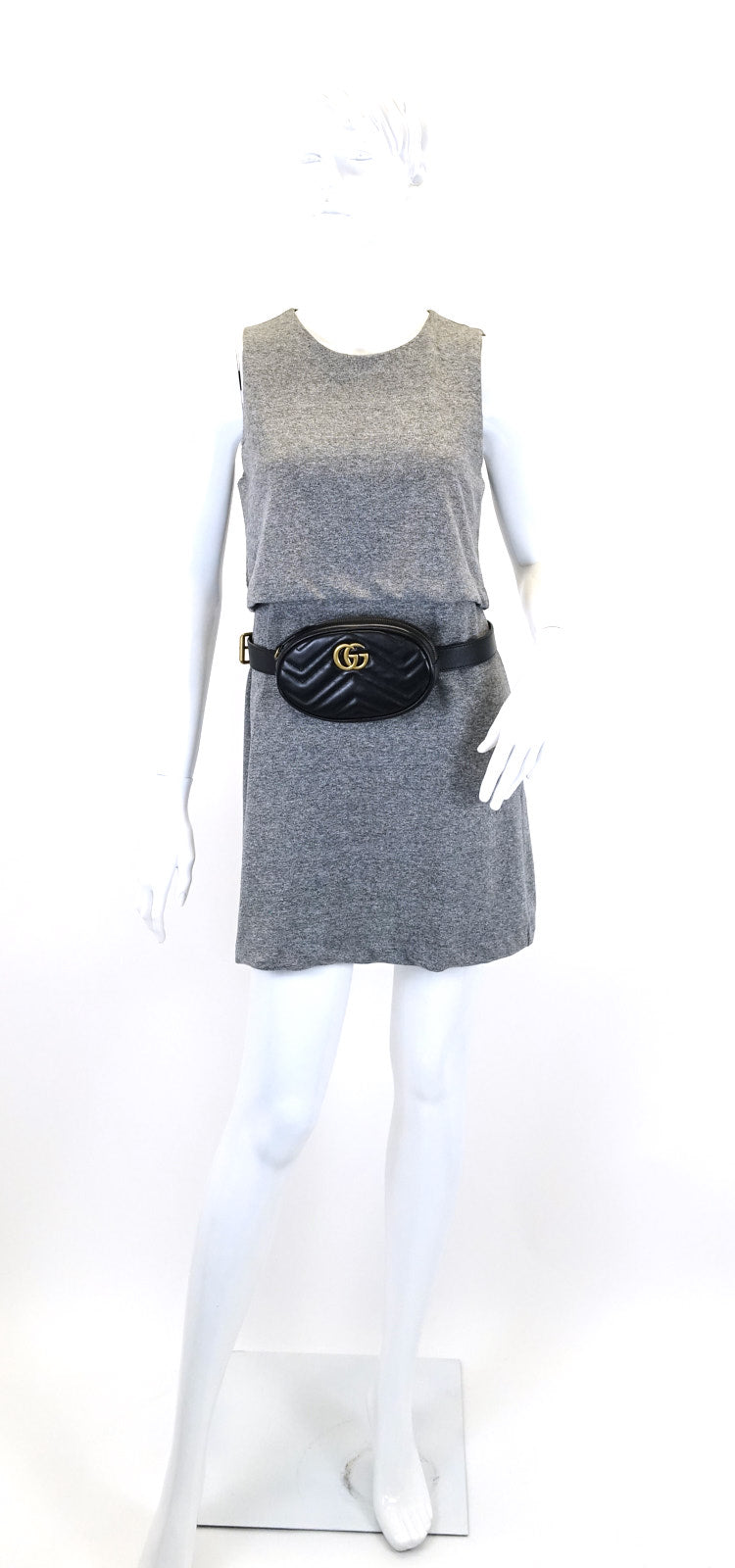 Gucci Marmont Matalasse Chevron Leather 95 Belt Bag