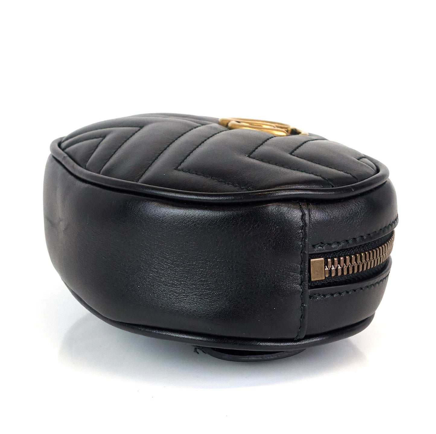 Gucci Marmont Matalasse Chevron Leather 95 Belt Bag