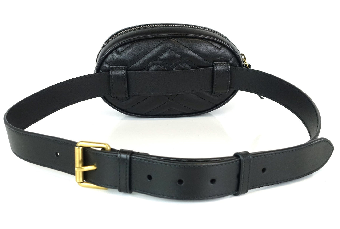 Gucci Marmont Matalasse Chevron Leather 95 Belt Bag