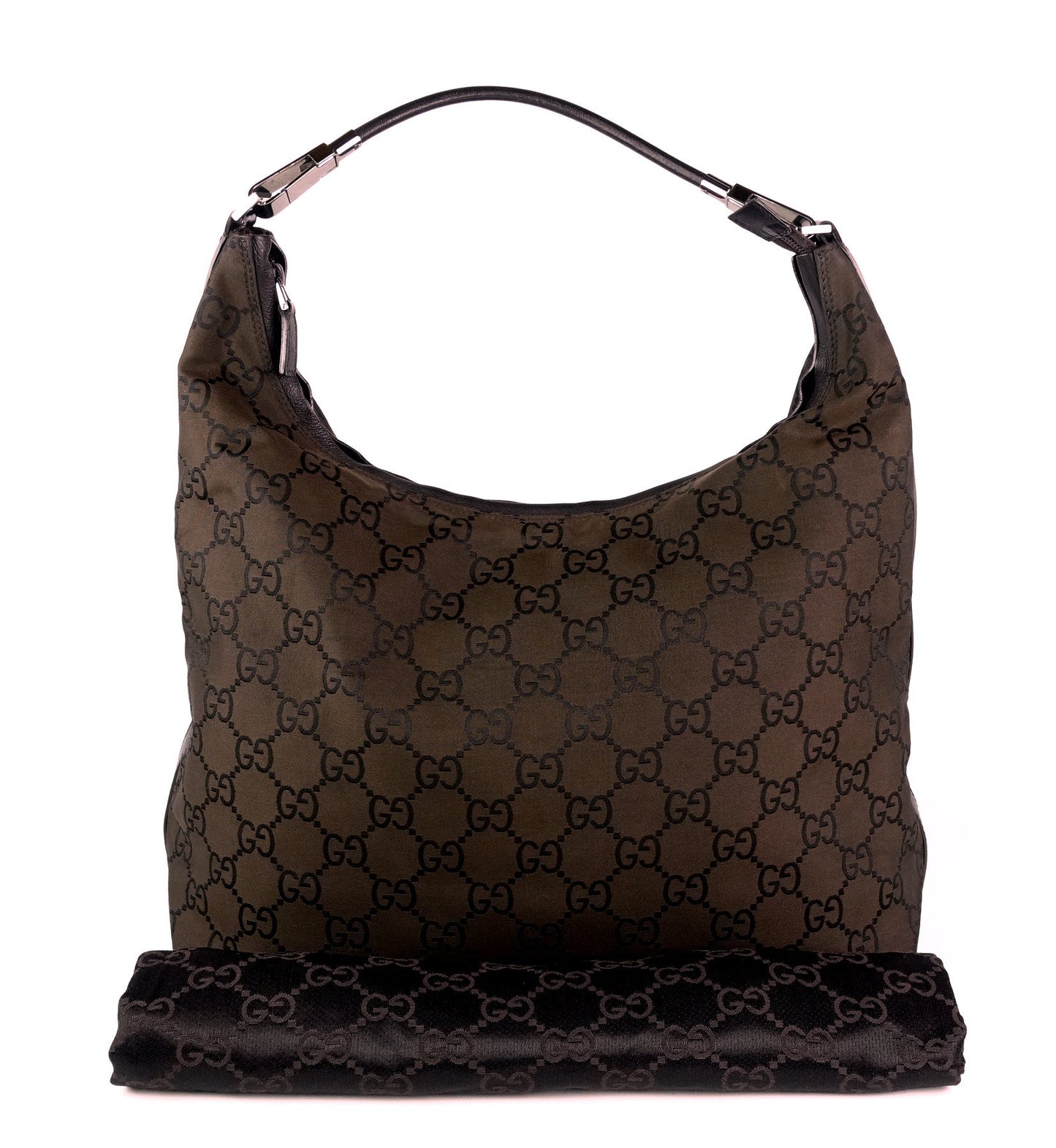 Gucci Monogram Nylon Hobo Bag