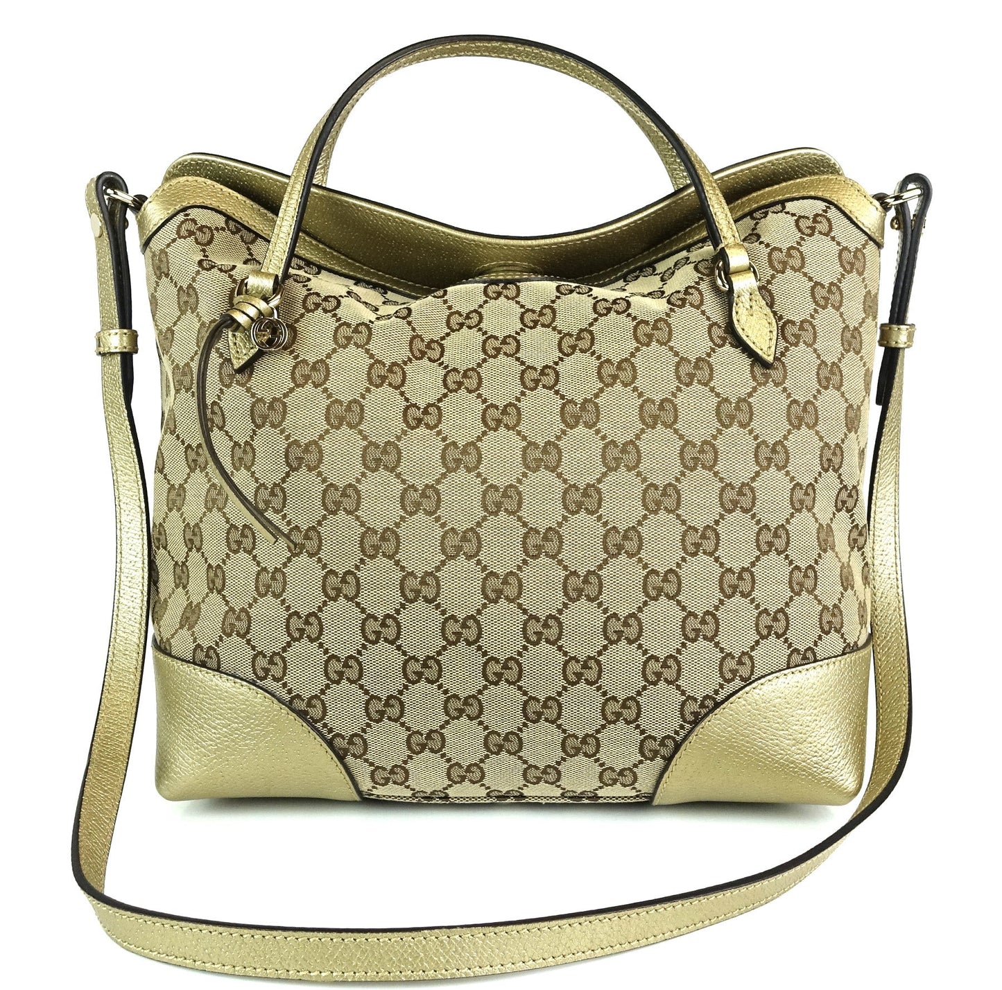 Gucci Bree Monogram Canvas Convertible Top Handle Bag
