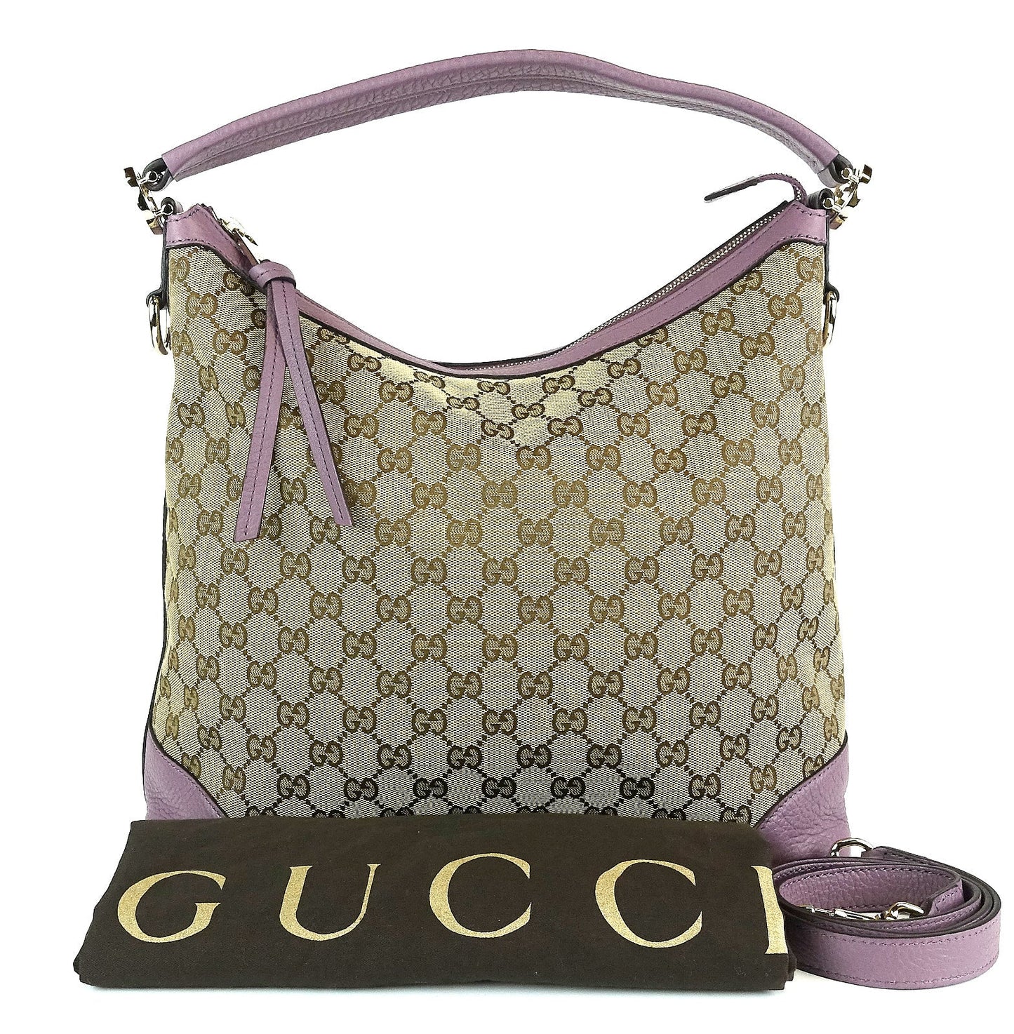 Gucci Monogram Canvas Hobo Bag