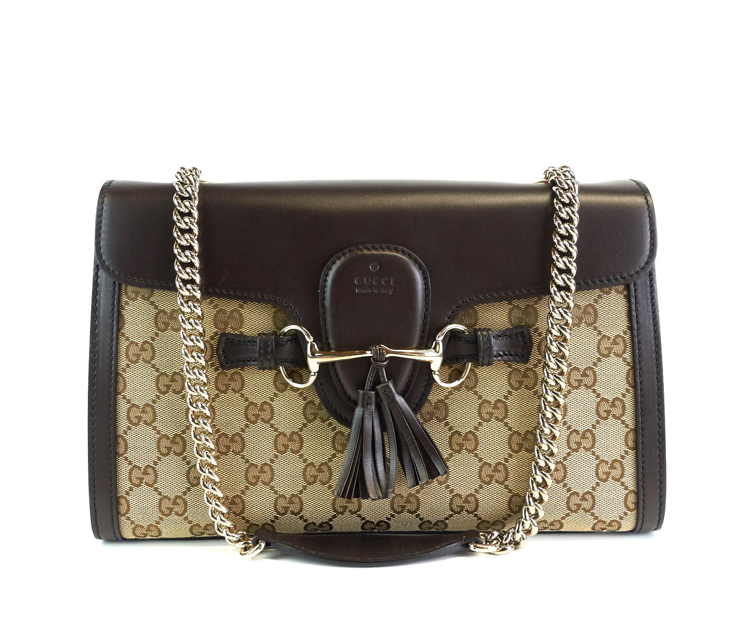 Gucci Emily Guccissima Canvas Chain Bag