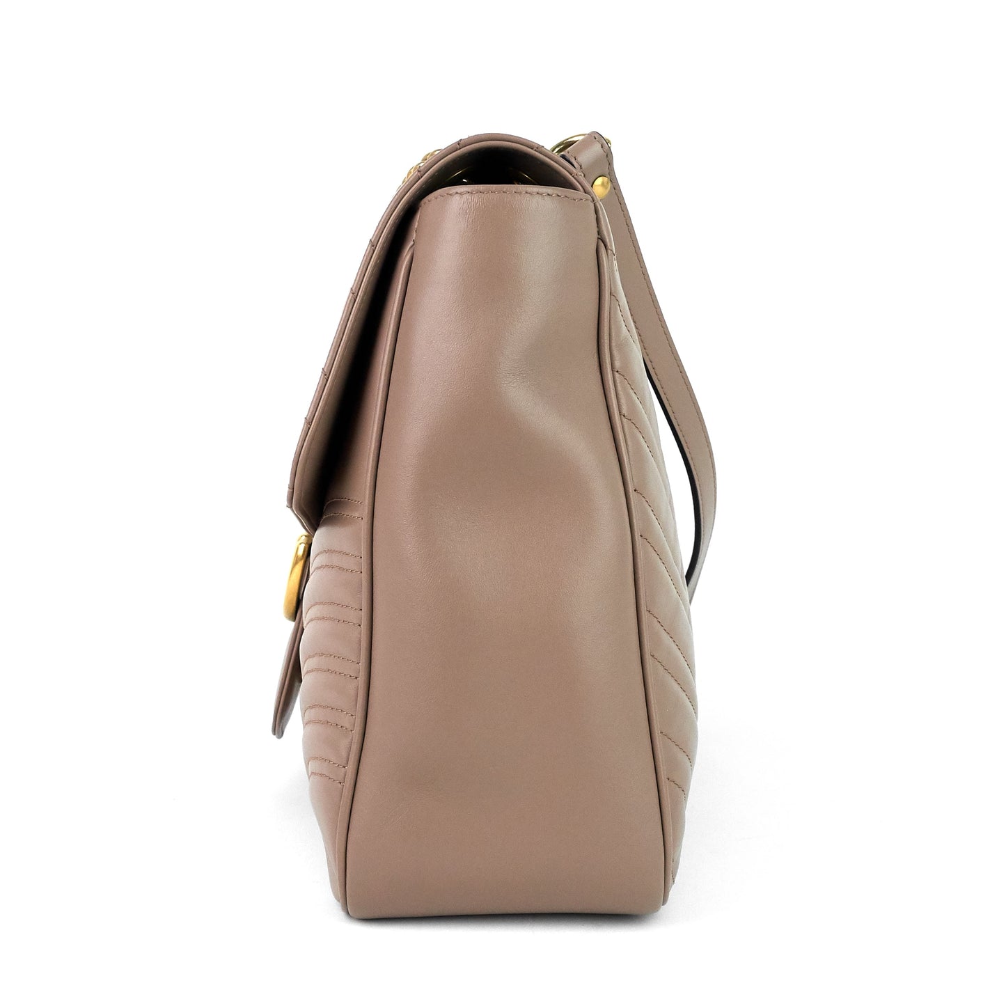 Gucci GG Marmont Large Chevron Leather Bag