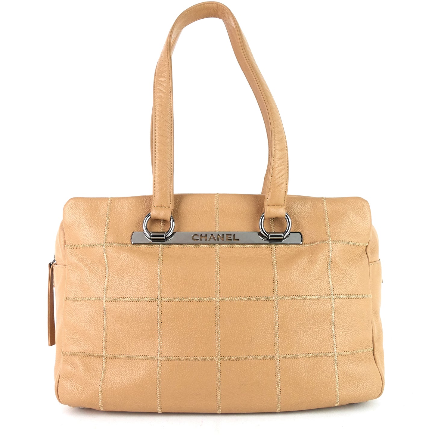Chanel Choco Bar Caviar Shoulder Bag
