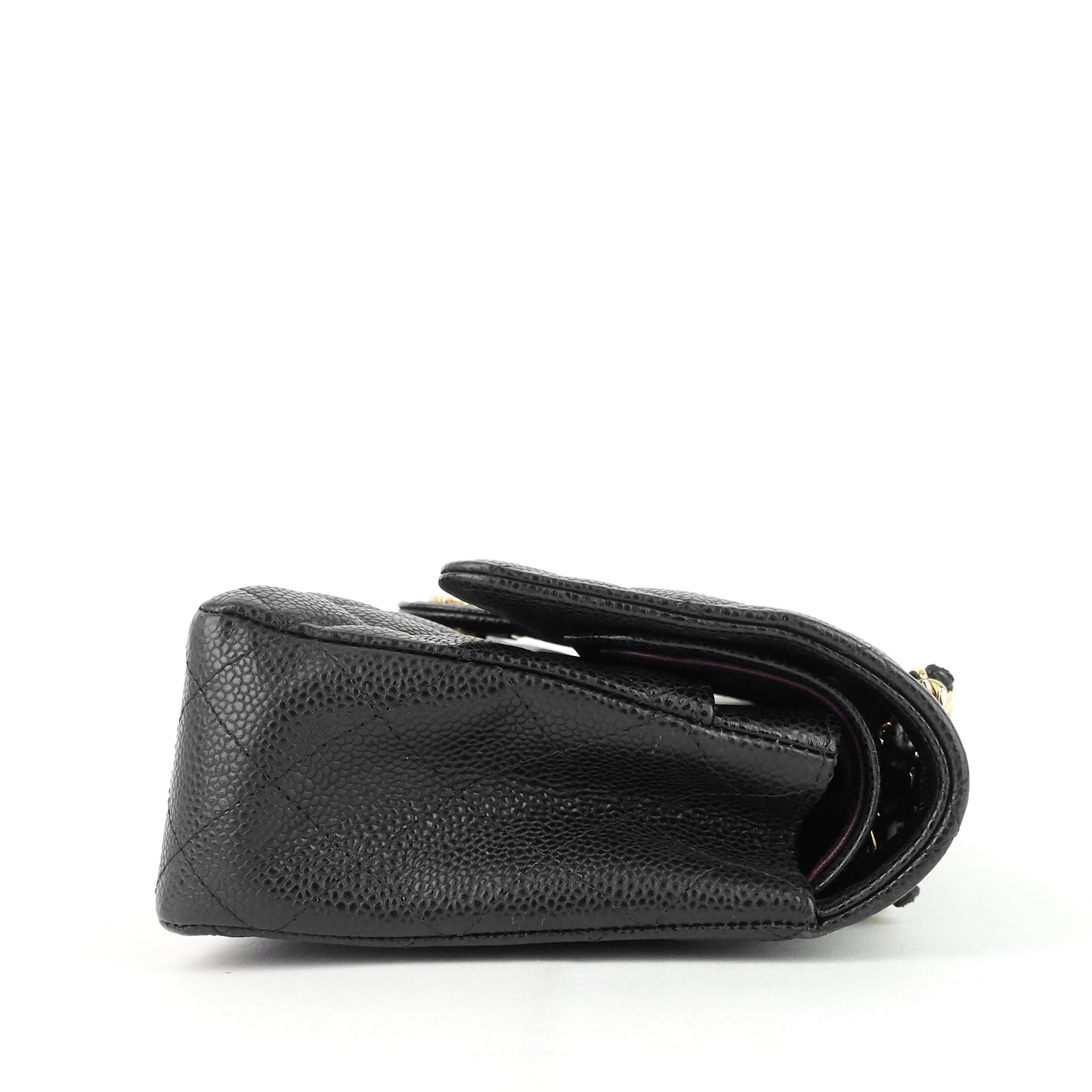 Chanel Double Flap Quilted Caviar Leather Bag