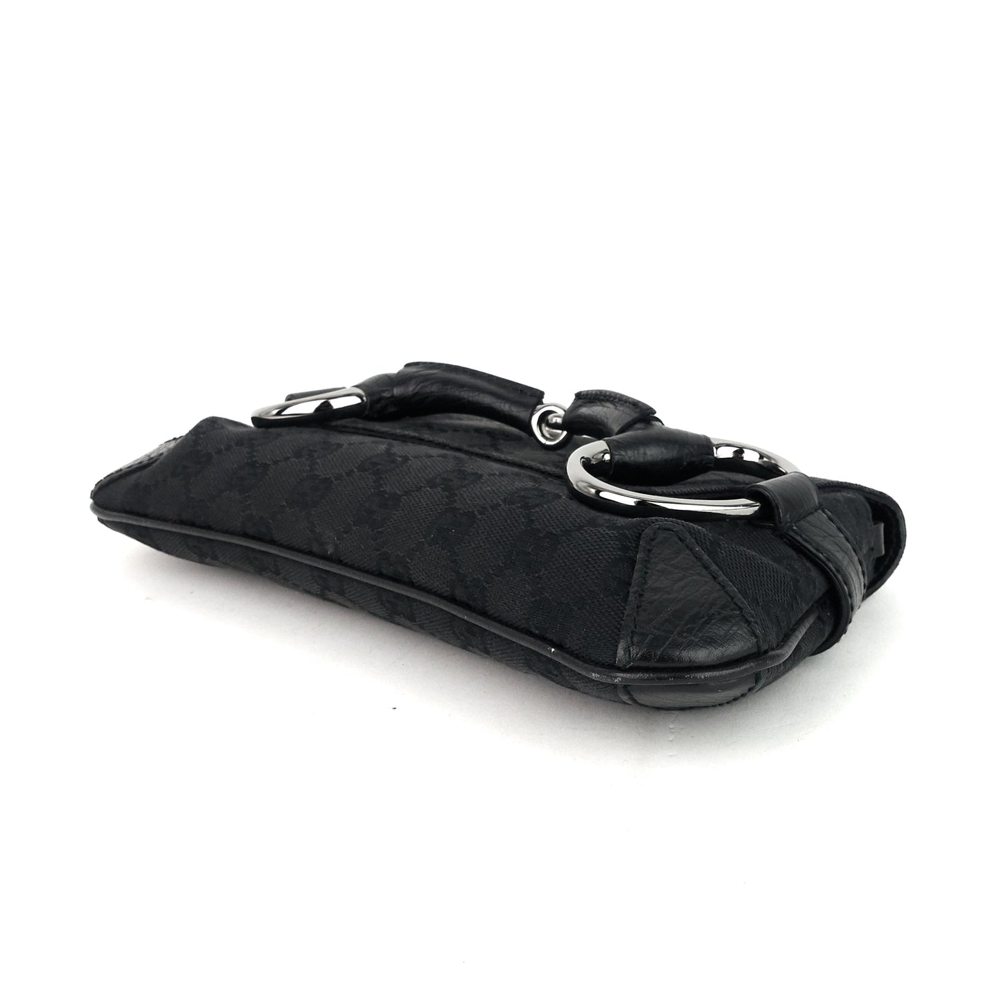 Gucci GG Canvas Horsebit Chain Clutch Bag