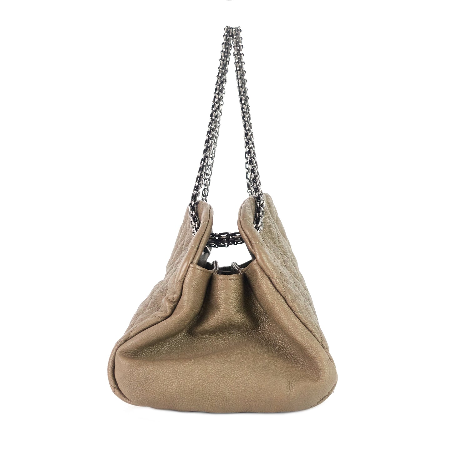 Chanel Just Mademoiselle Medium Caviar Leather Bowler Bag