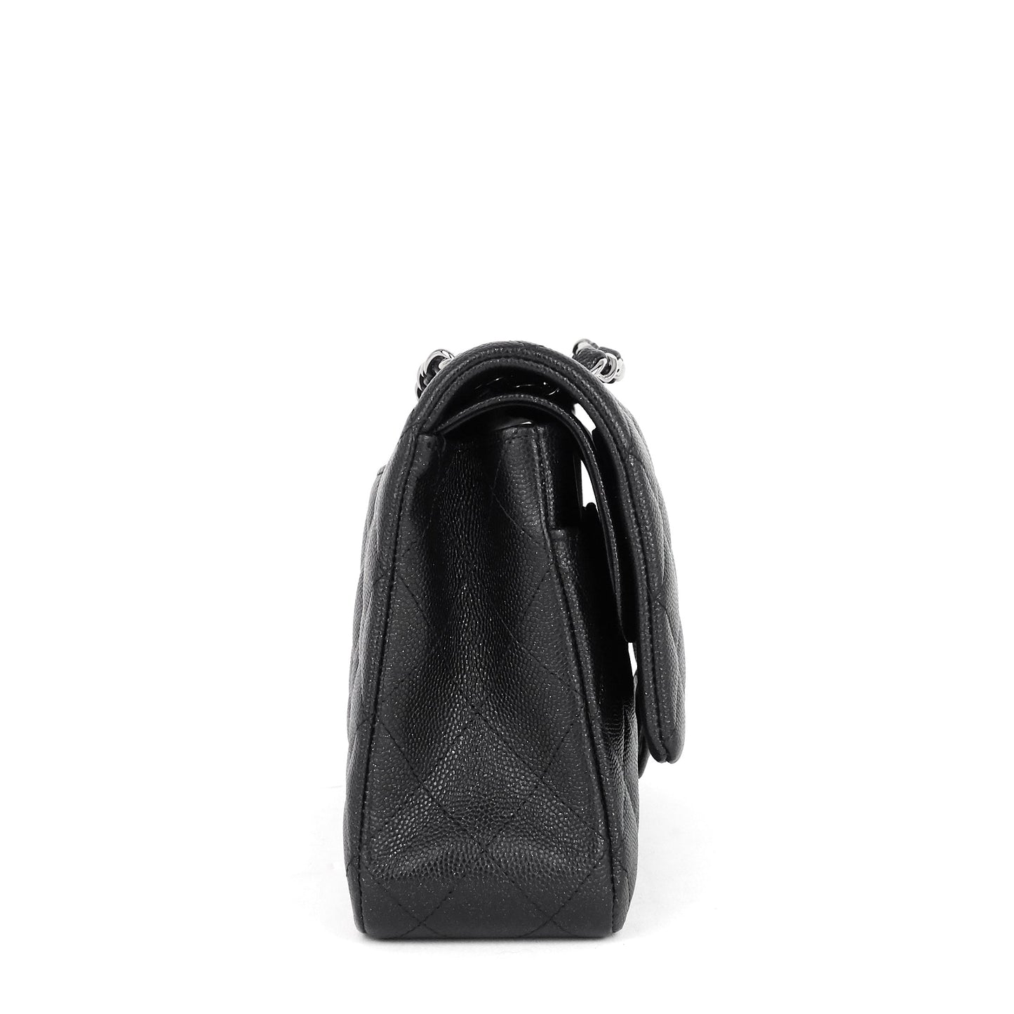 Chanel Double Flap Quilted Caviar Leather Bag