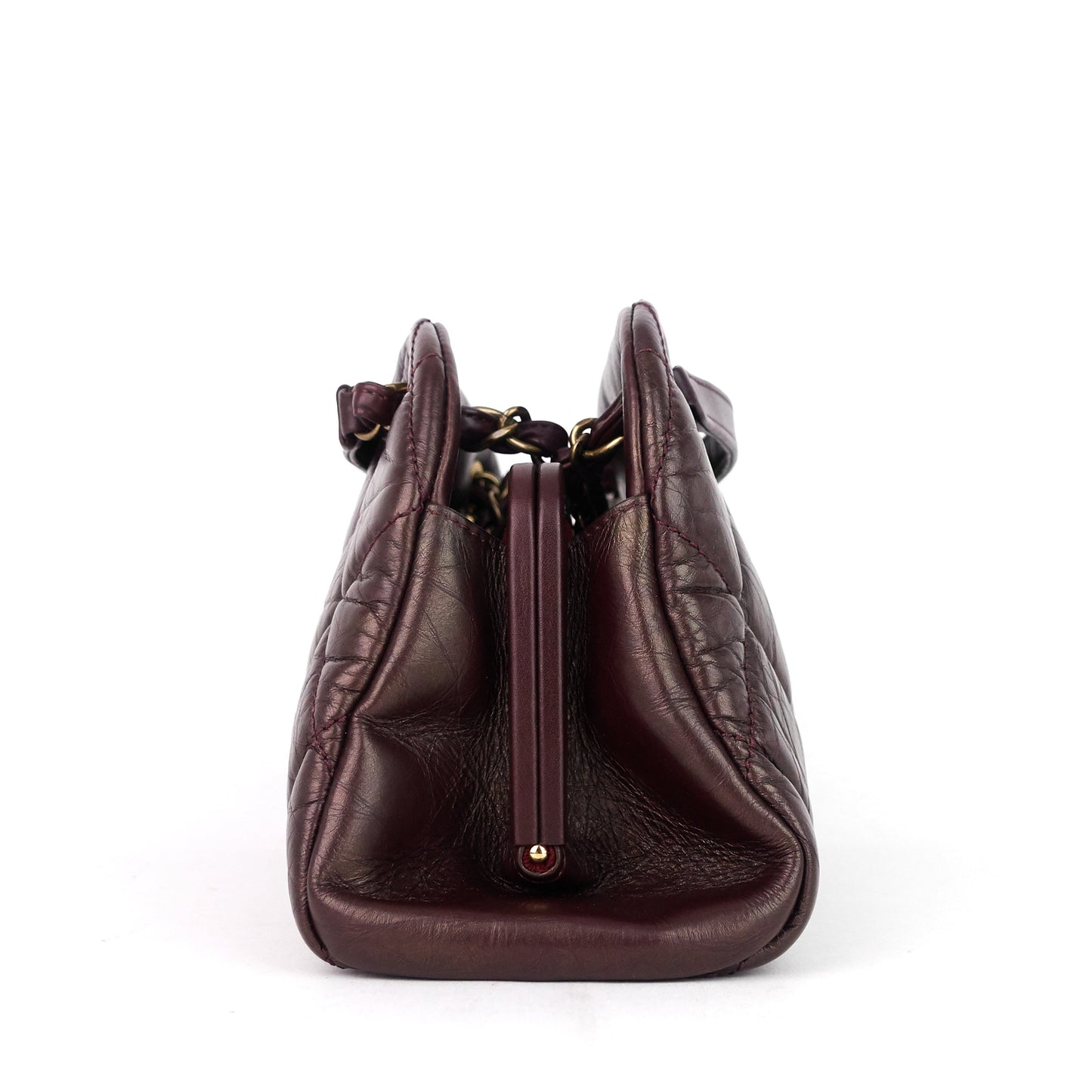 Chanel Just Mademoiselle Aged Calfskin Bowling Bag
