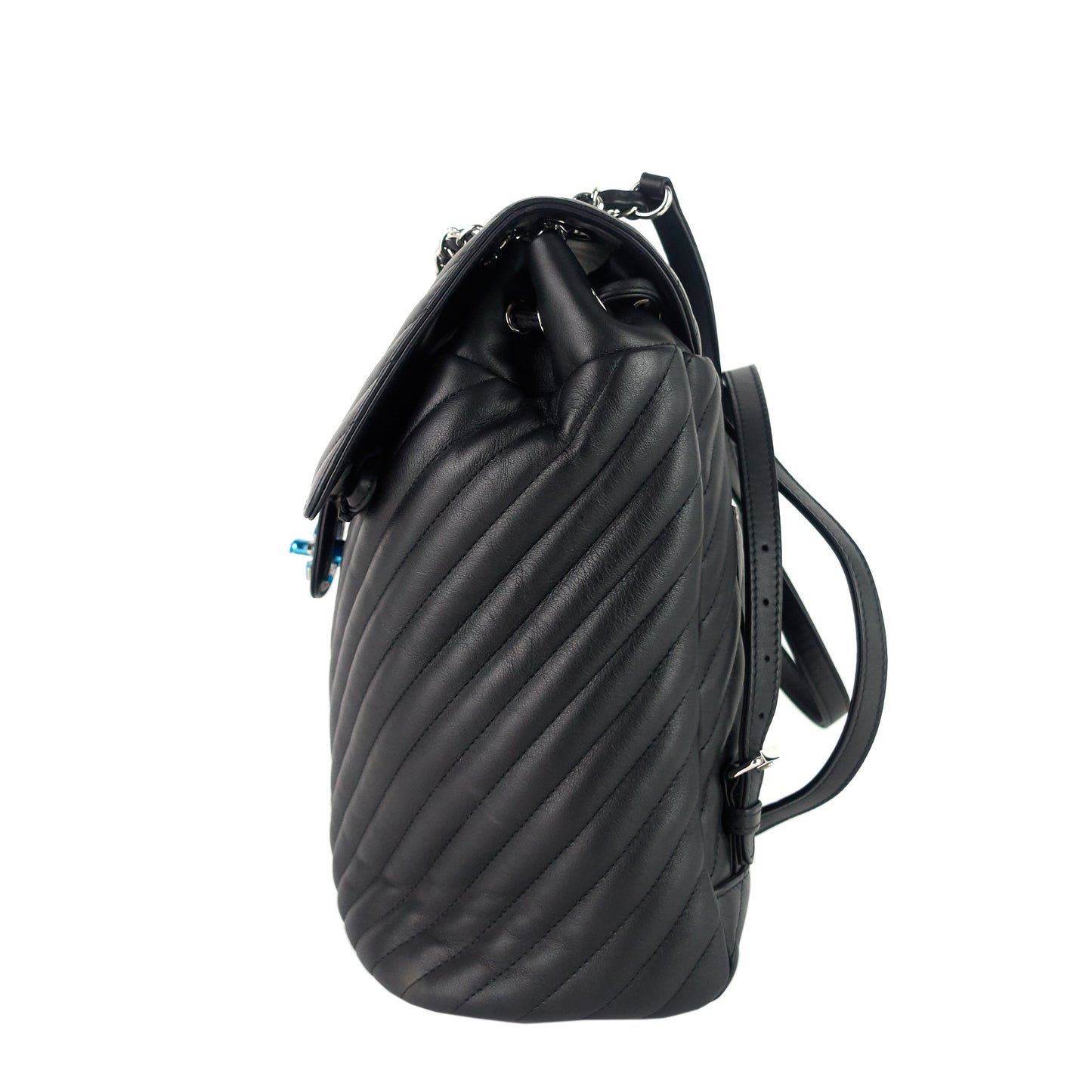 Chanel Urban Spirit Large Chevron Calfskin Backpack Bag