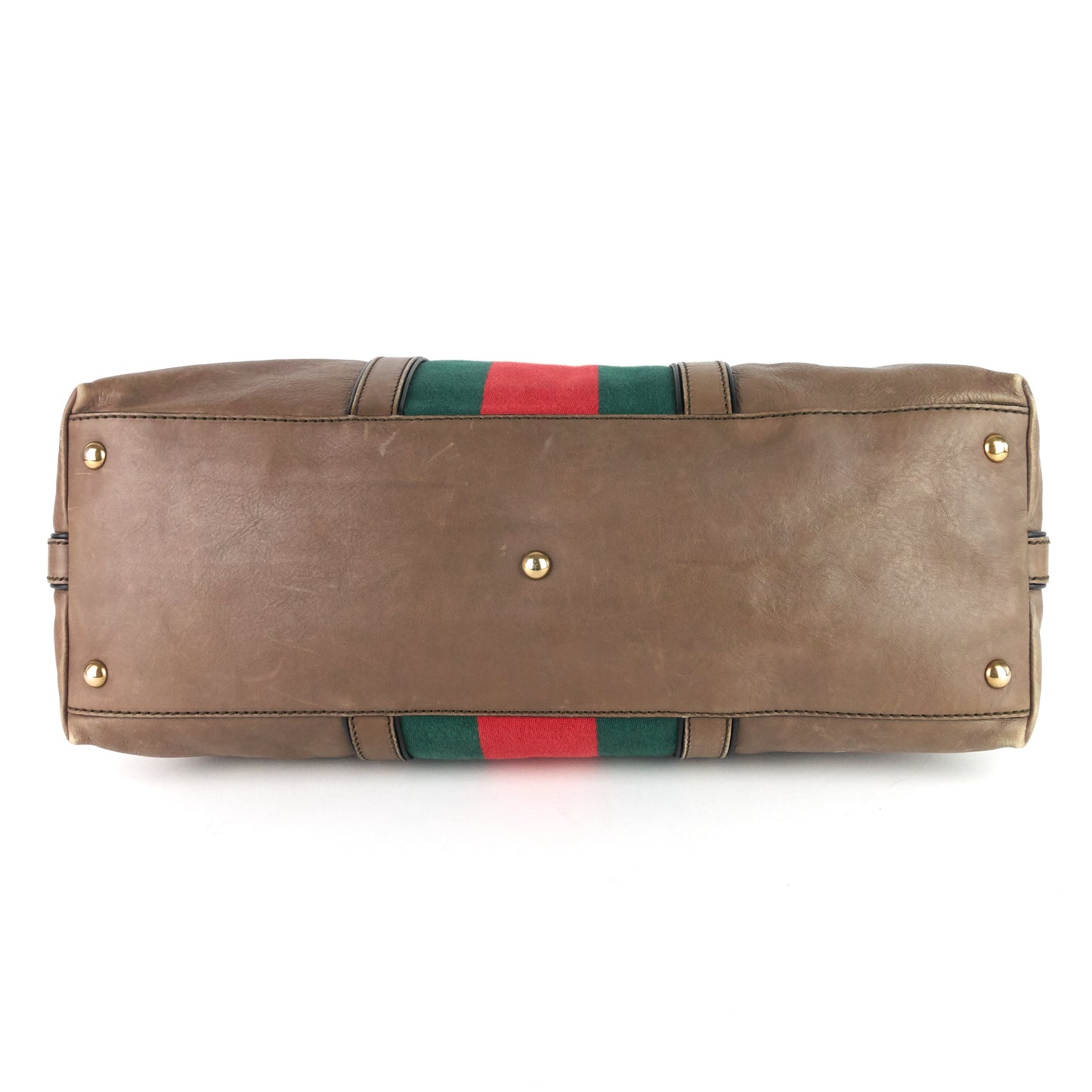 Gucci Raina Web Top Handle Medium Leather Bag