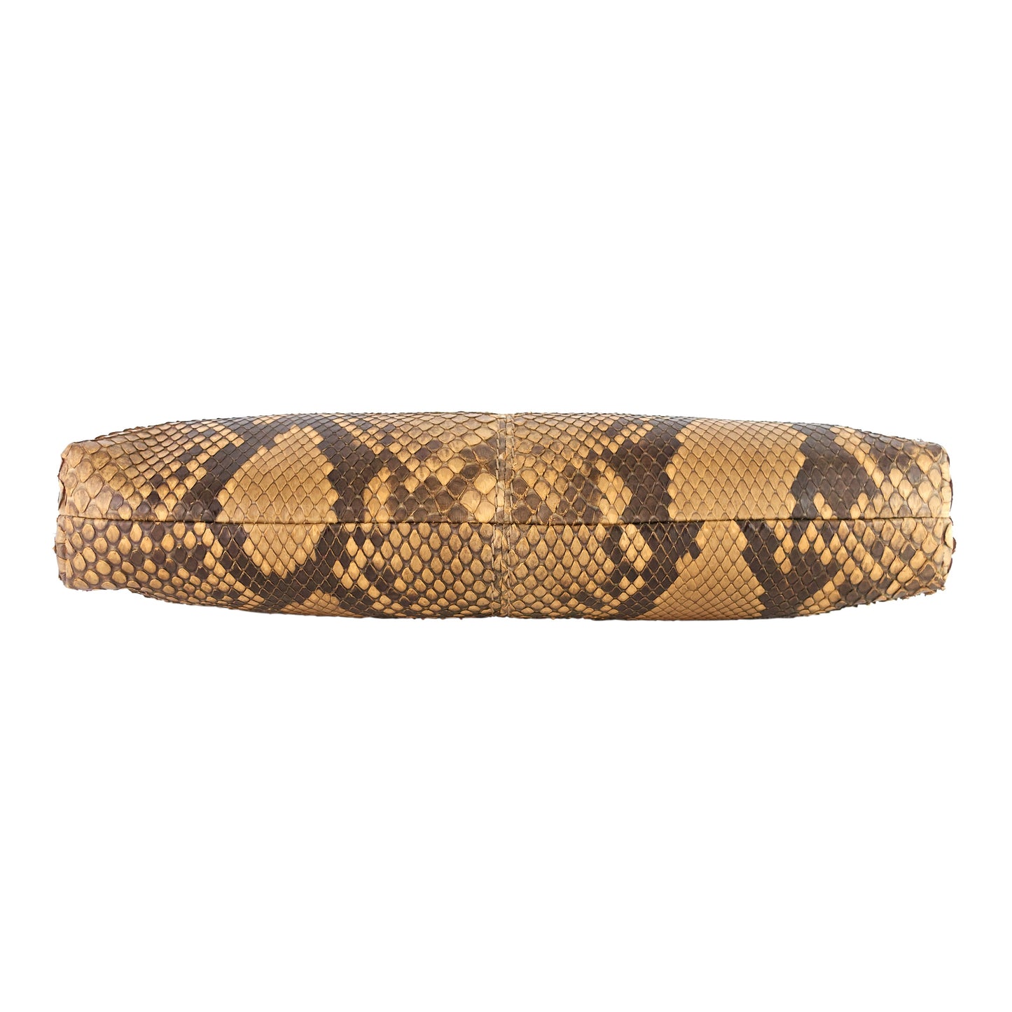 Gucci Zipped Python Leather Clutch Bag