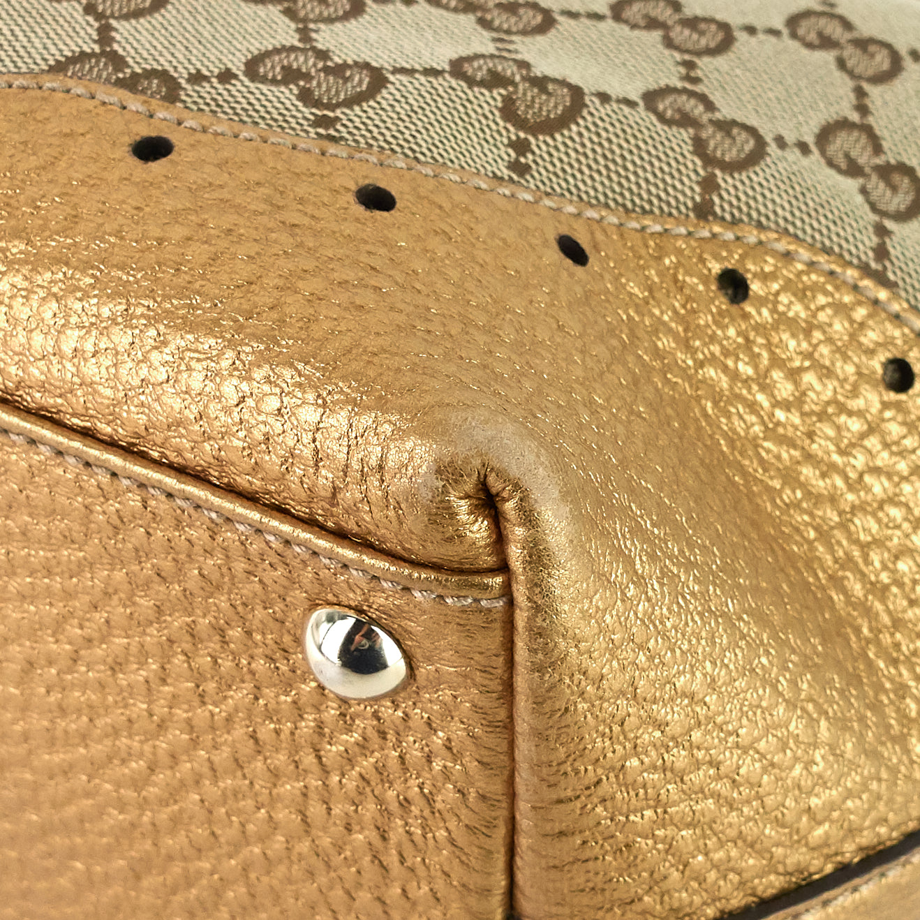 Gucci GG Canvas Punch Tote Bag